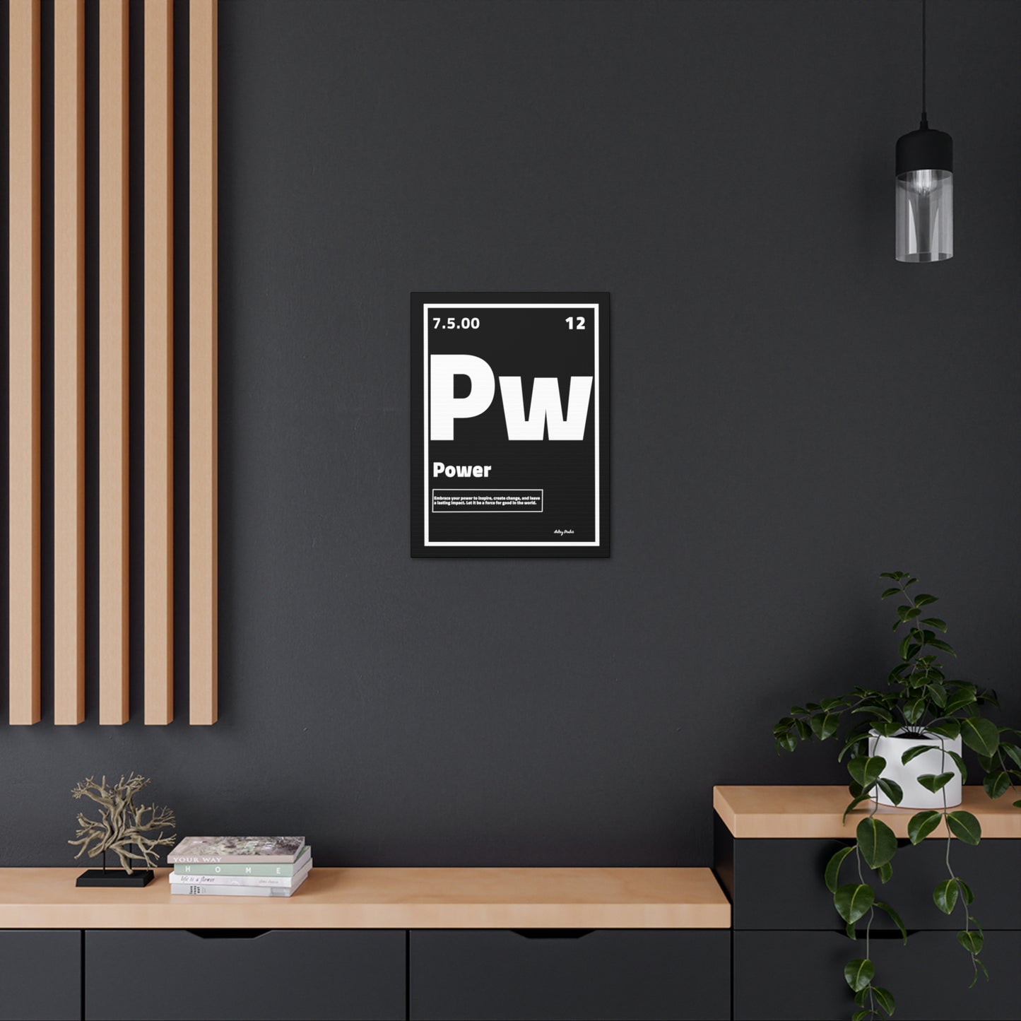 Periodic Element Power (Black) - Wall Art