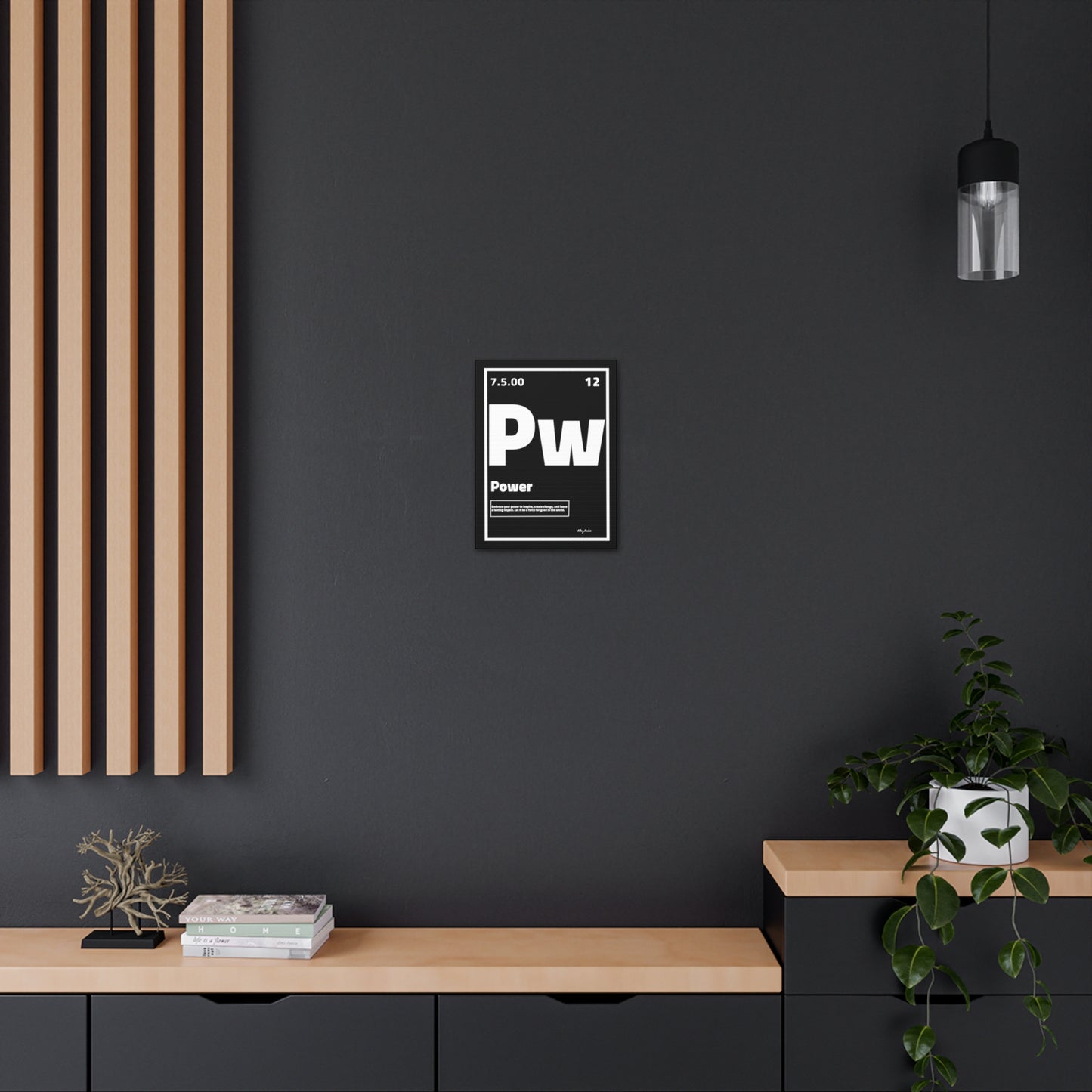 Periodic Element Power (Black) - Wall Art