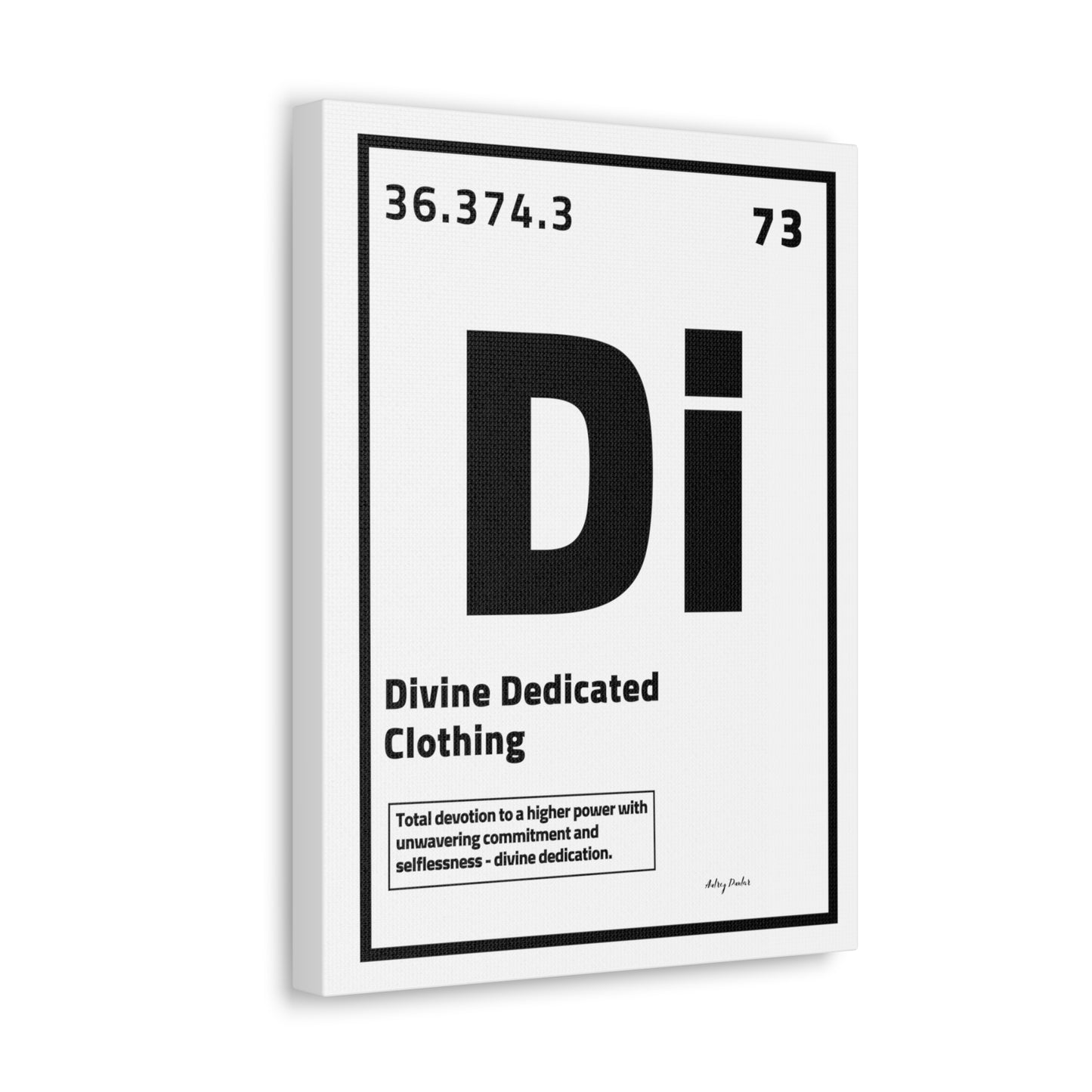 Periodic Element Divine Dedicated Clothing (White) - Wall Art