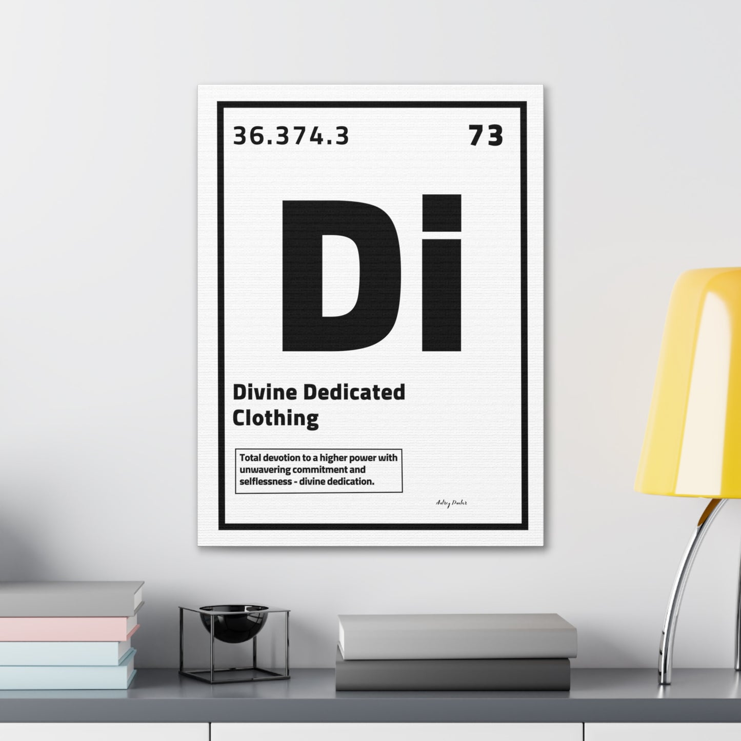 Periodic Element Divine Dedicated Clothing (White) - Wall Art