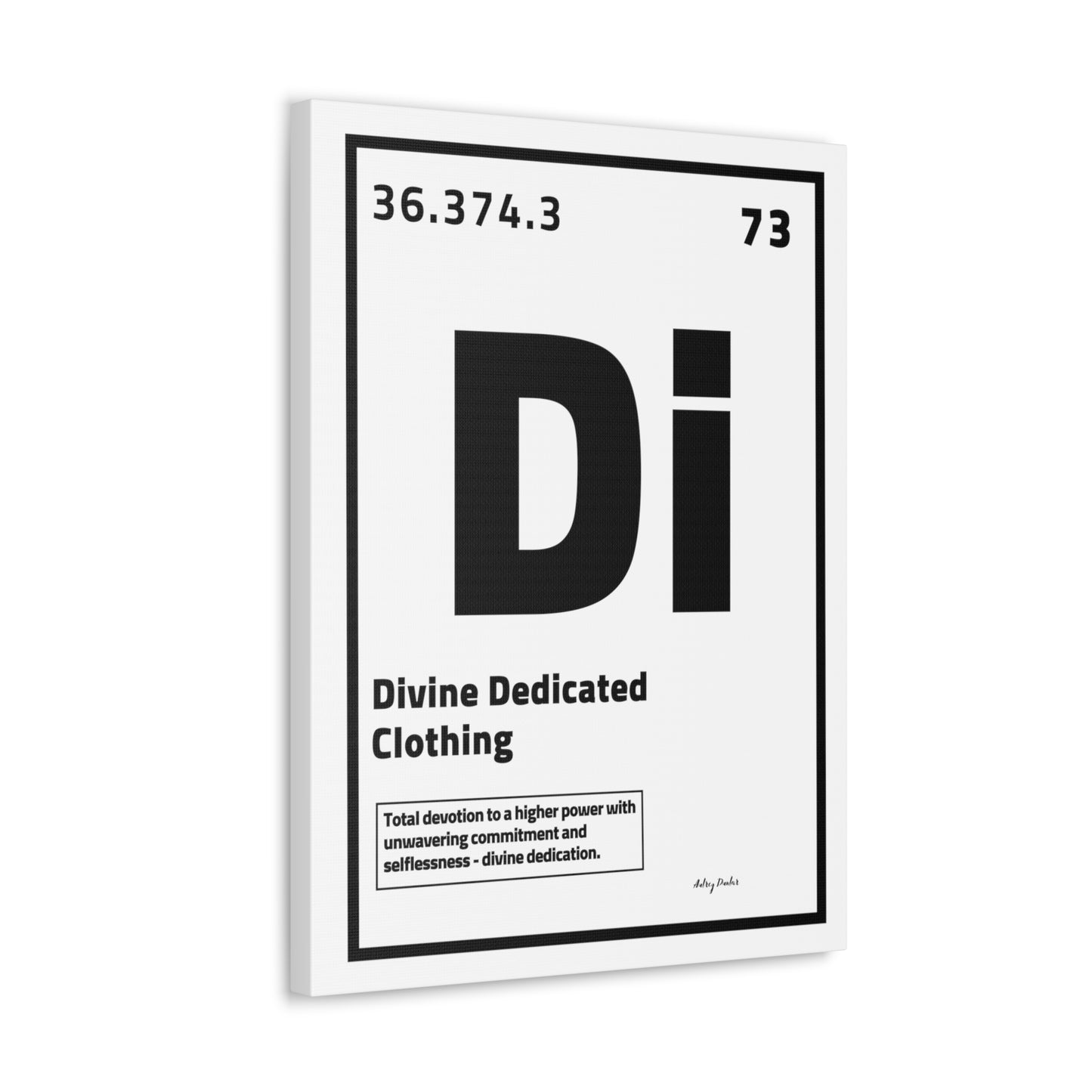 Periodic Element Divine Dedicated Clothing (White) - Wall Art