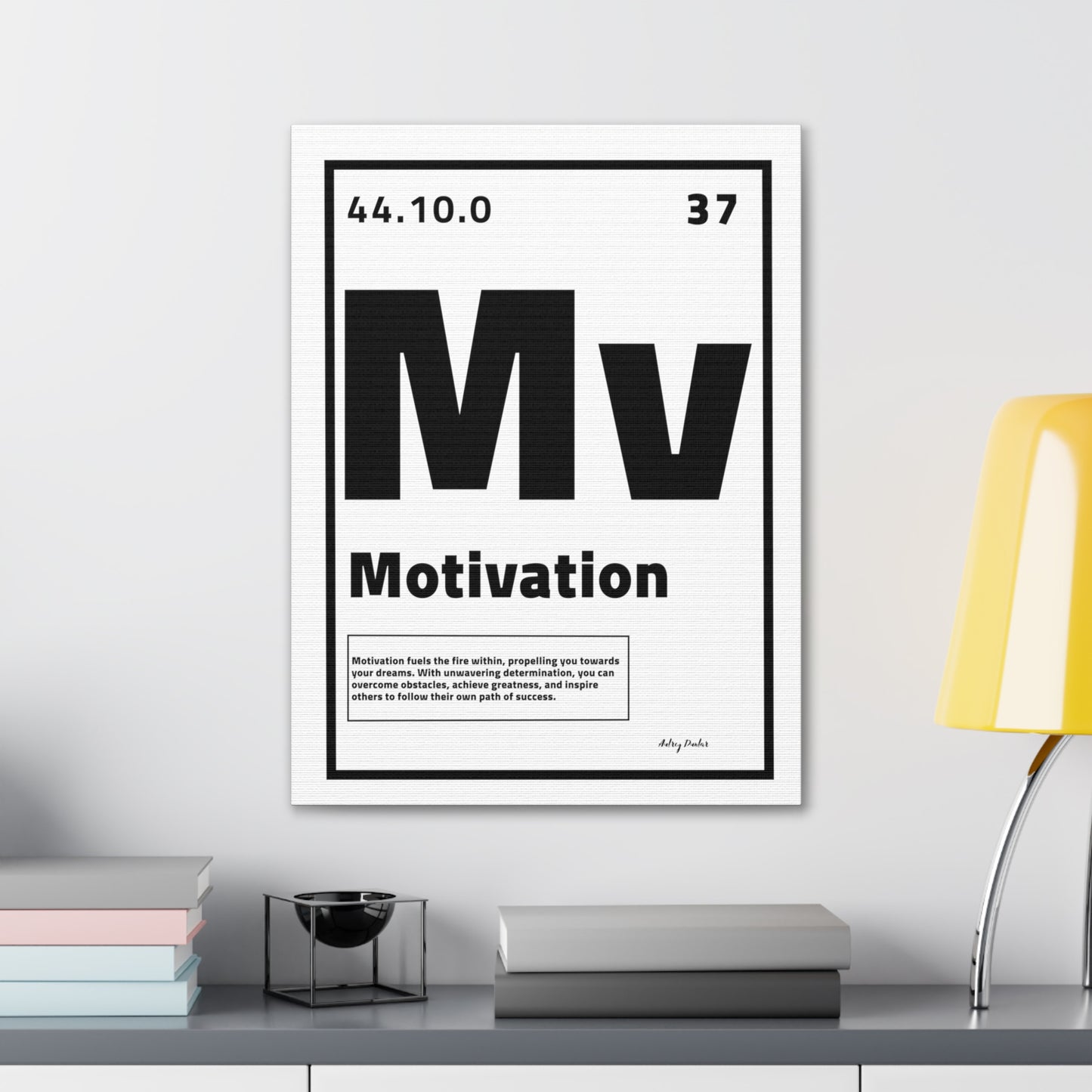 Periodic Element Motivation (White) - Wall Art