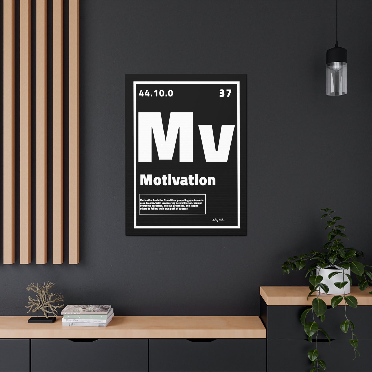 Periodic Element Motivation (Black) - Wall Art