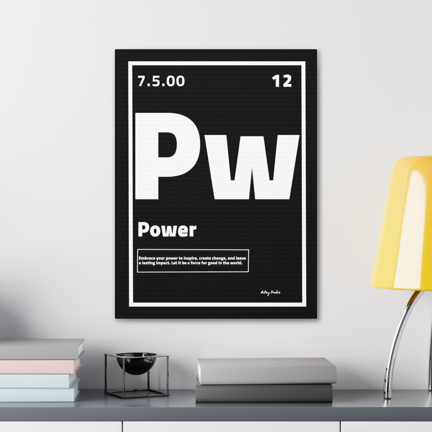 Periodic Element Power (Black) - Wall Art