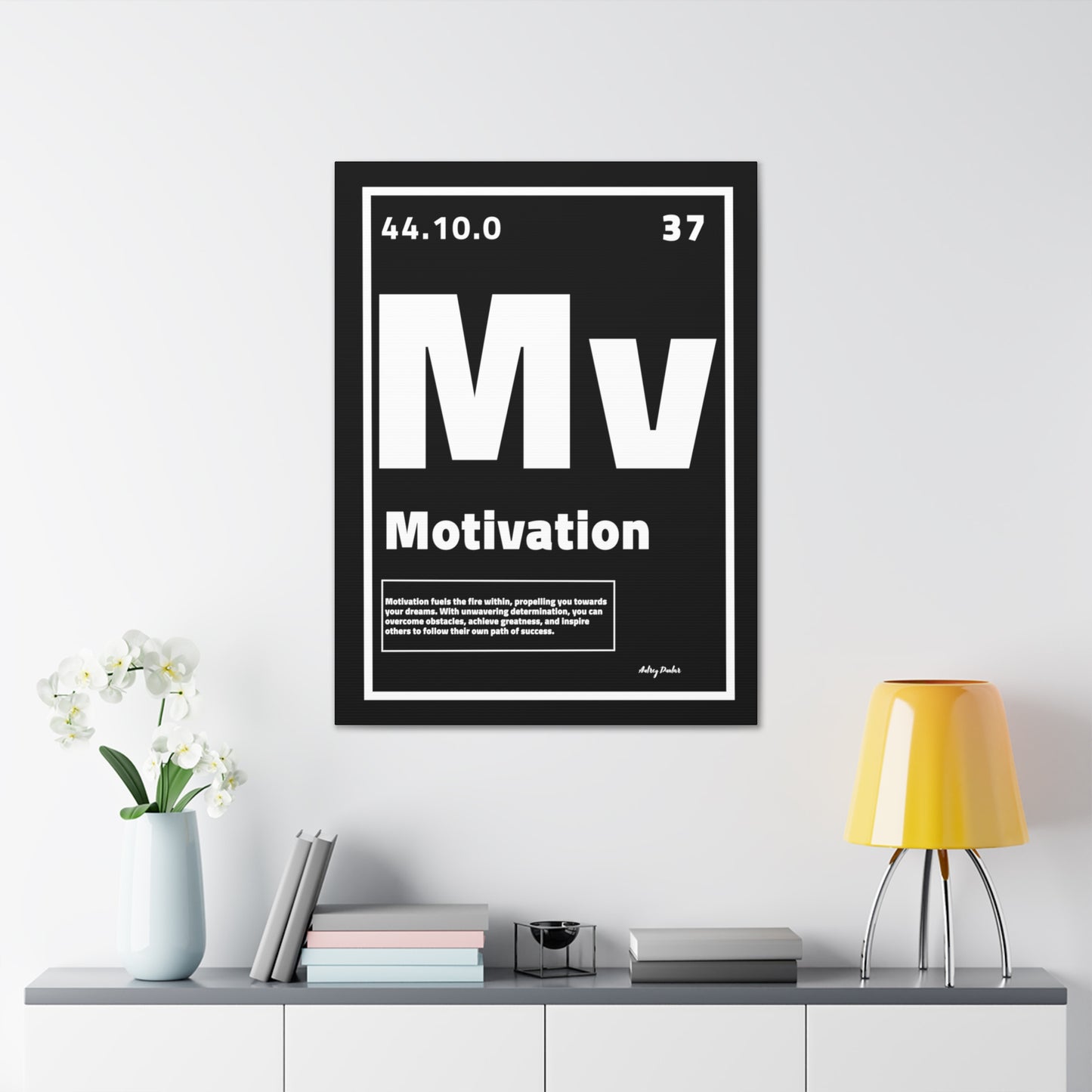 Periodic Element Motivation (Black) - Wall Art