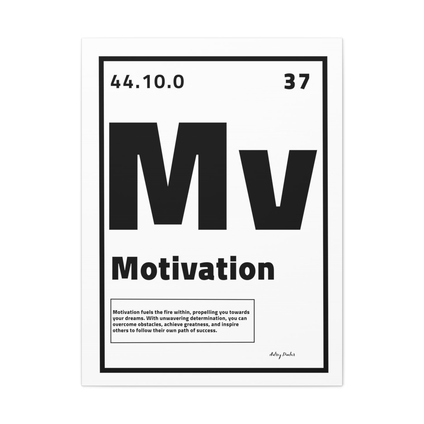 Periodic Element Motivation (White) - Wall Art