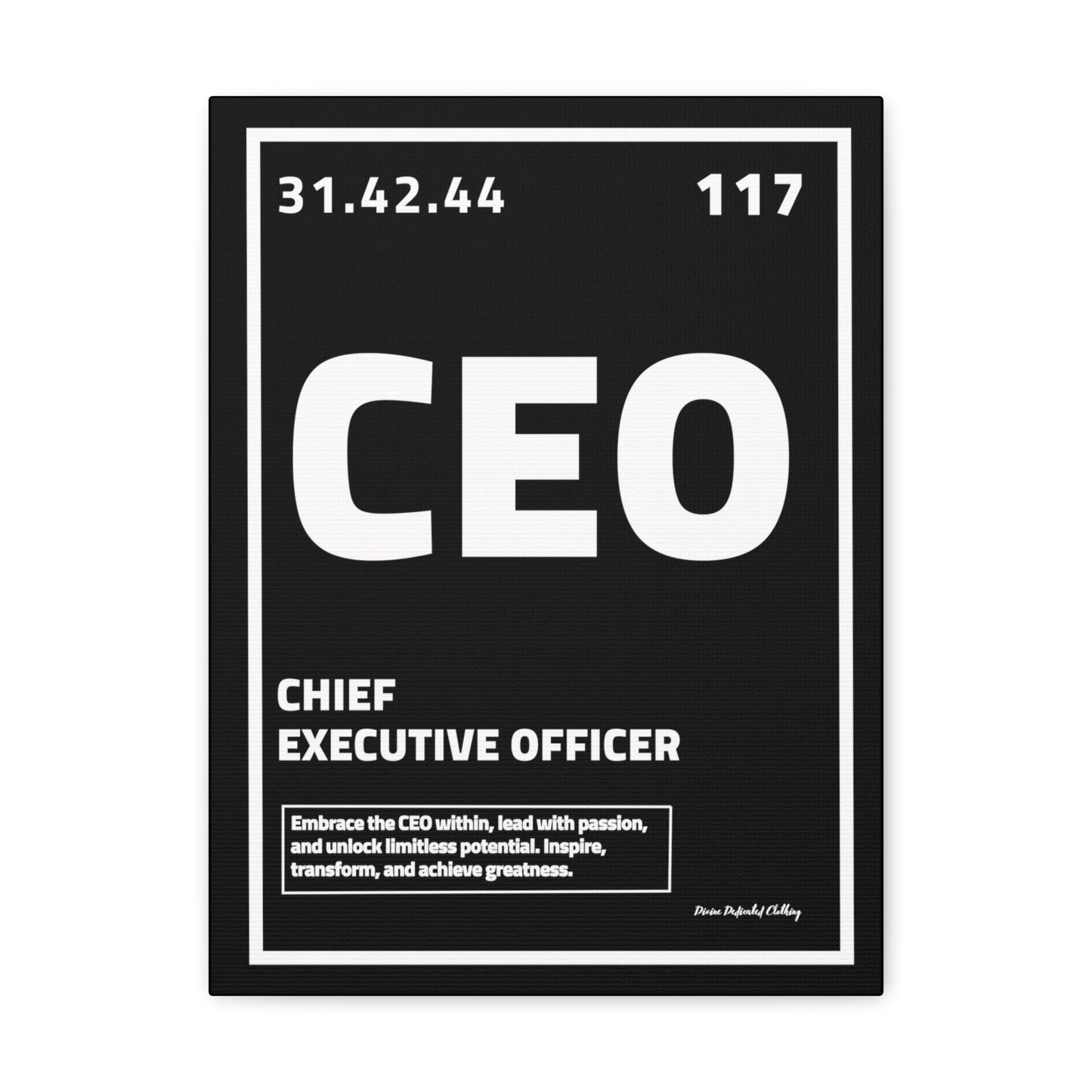 Periodic Element CEO (Black) - Wall Art