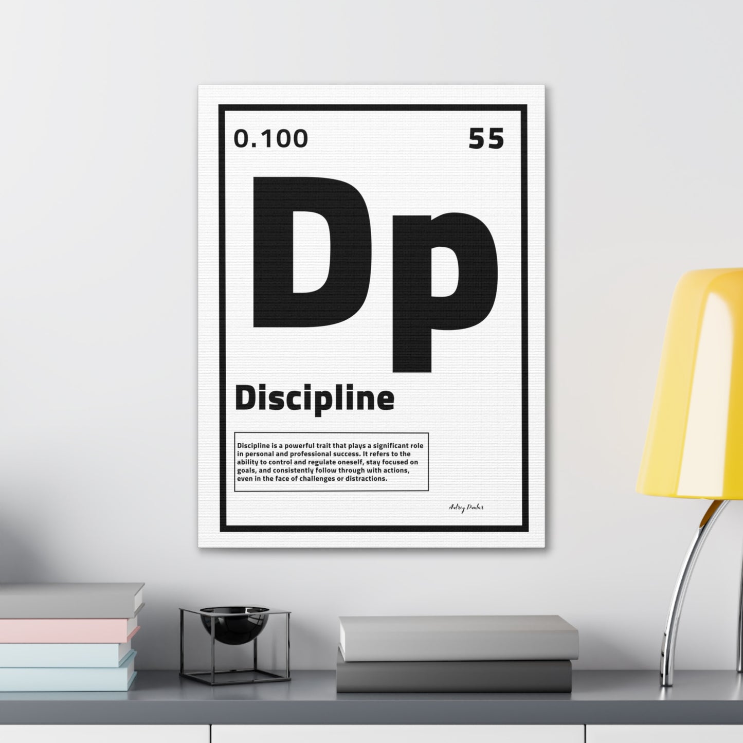 Periodic Element  Discipline (White) - Wall Art
