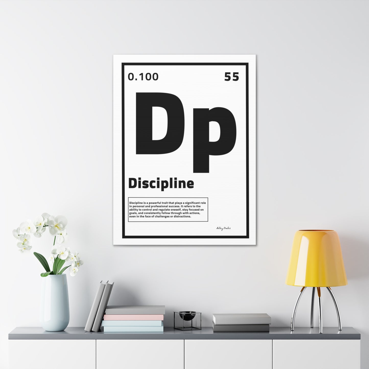 Periodic Element  Discipline (White) - Wall Art