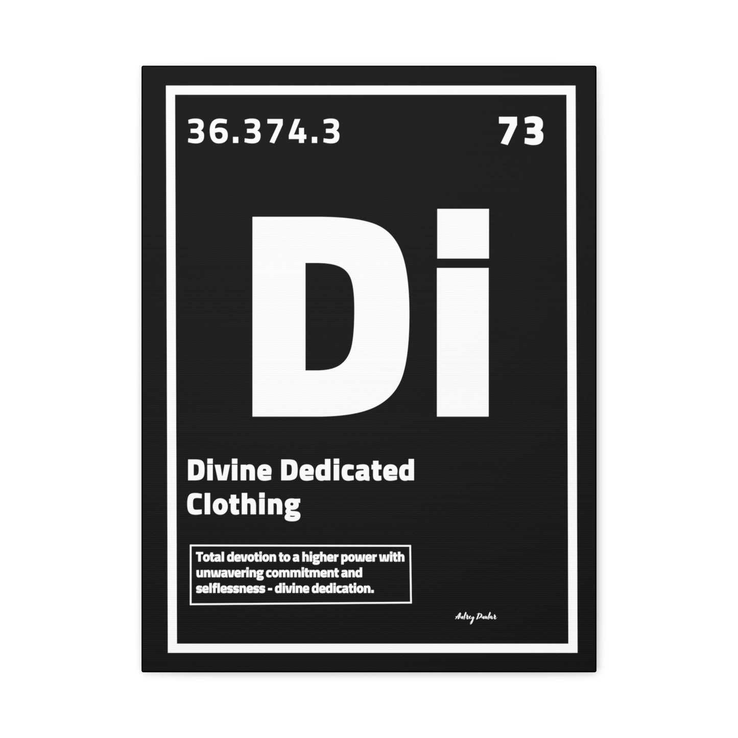 Periodic Element Divine Dedicated Clothing - Wall Art