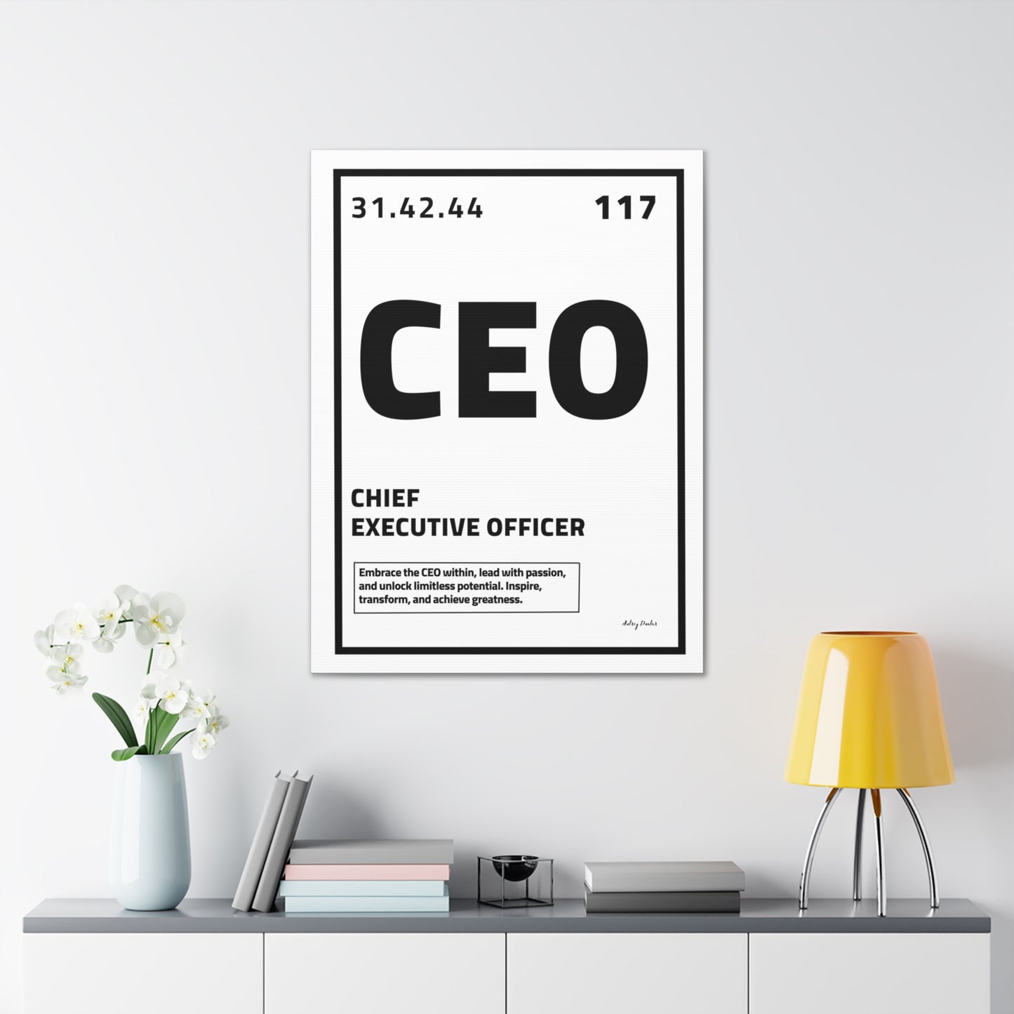 Periodic Element CEO (White) - Wall Art