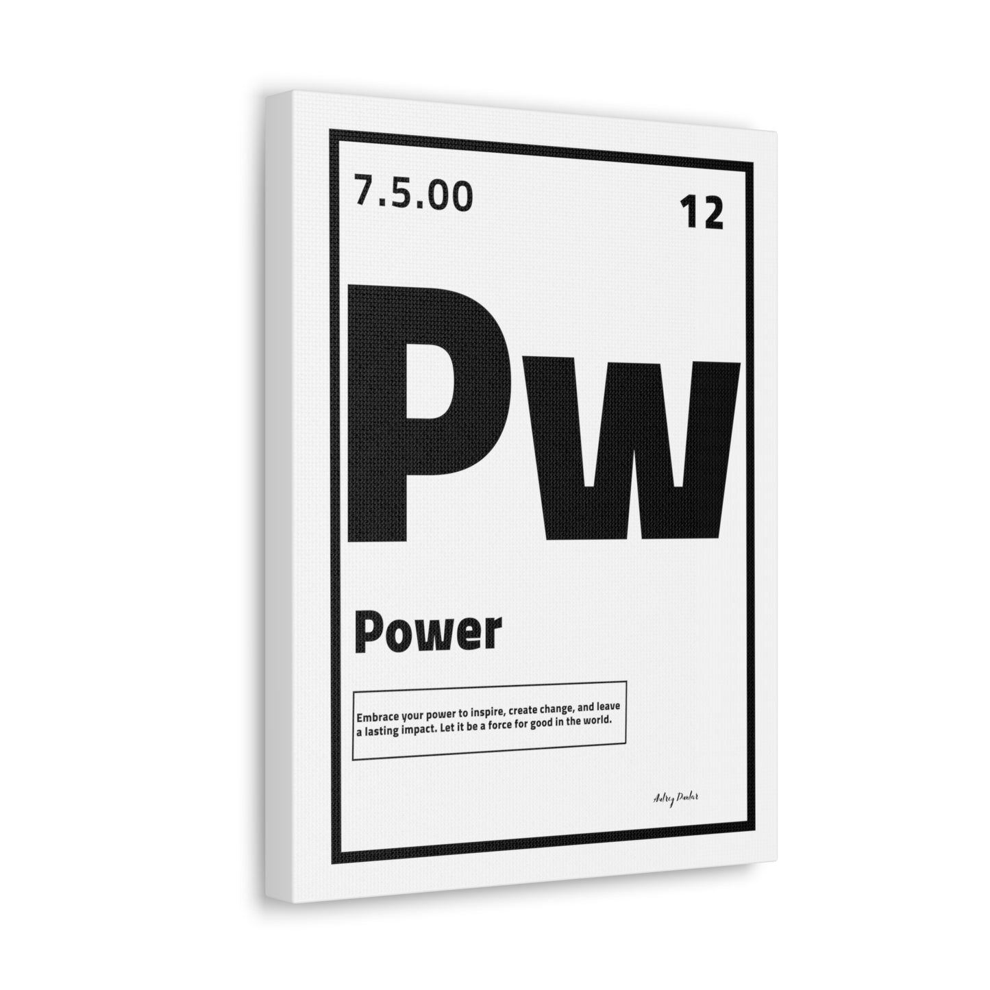 Periodic Element Power (White) - Wall Art
