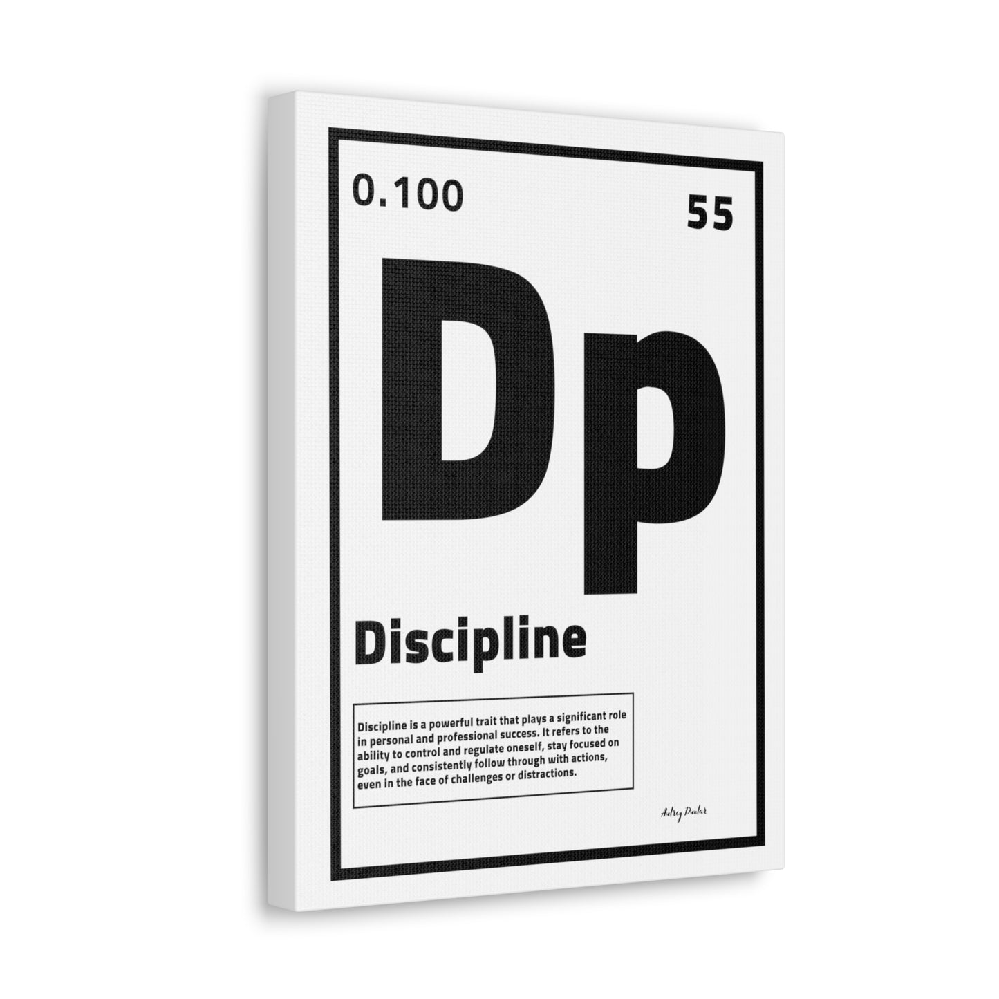 Periodic Element  Discipline (White) - Wall Art