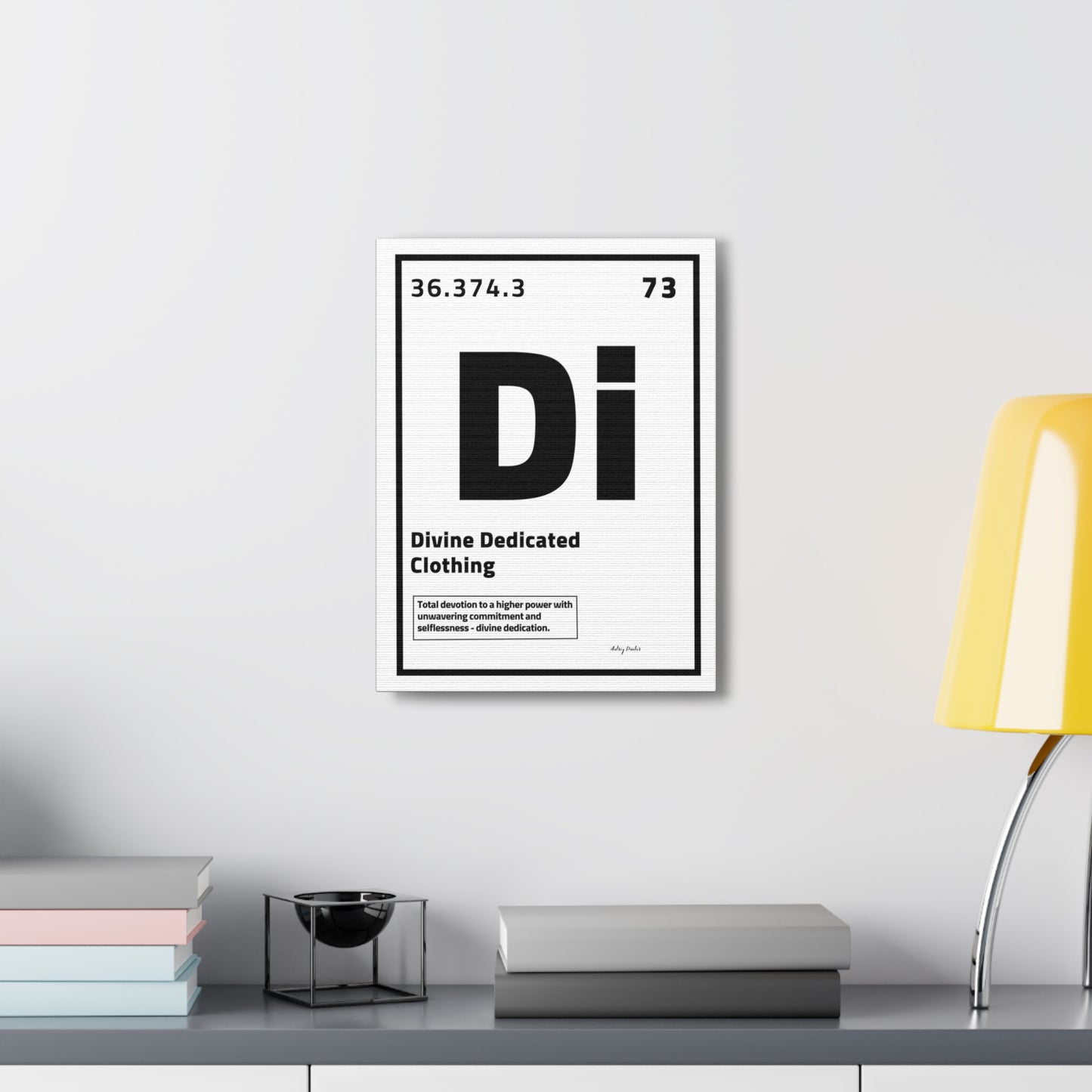 Periodic Element Divine Dedicated Clothing (White) - Wall Art