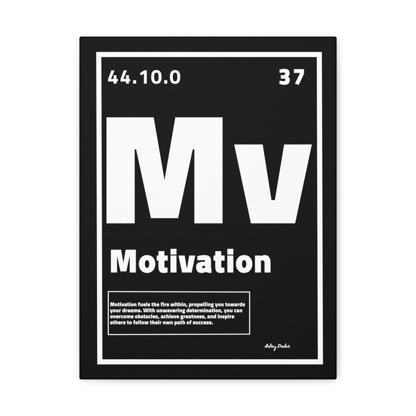 Periodic Element Motivation (Black) - Wall Art