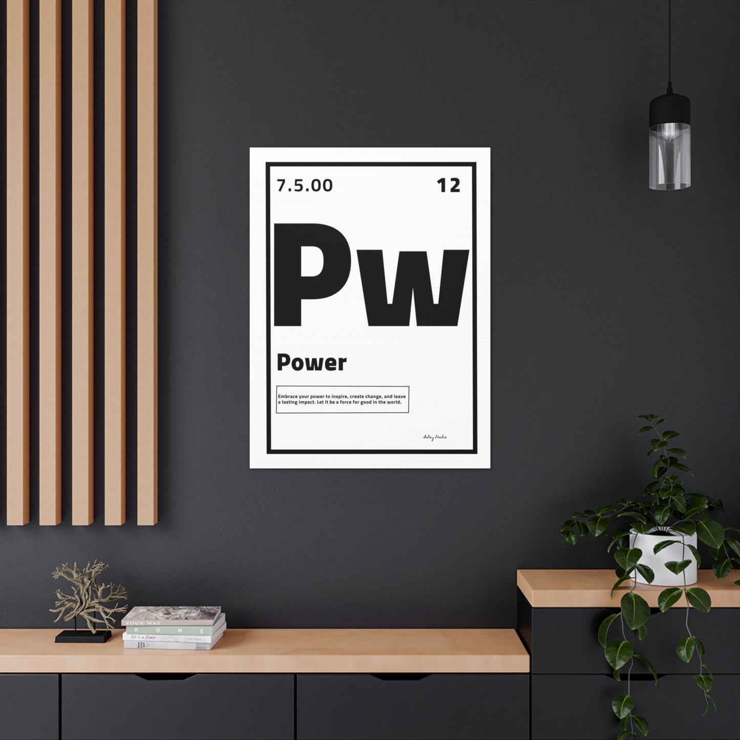 Periodic Element Power (White) - Wall Art