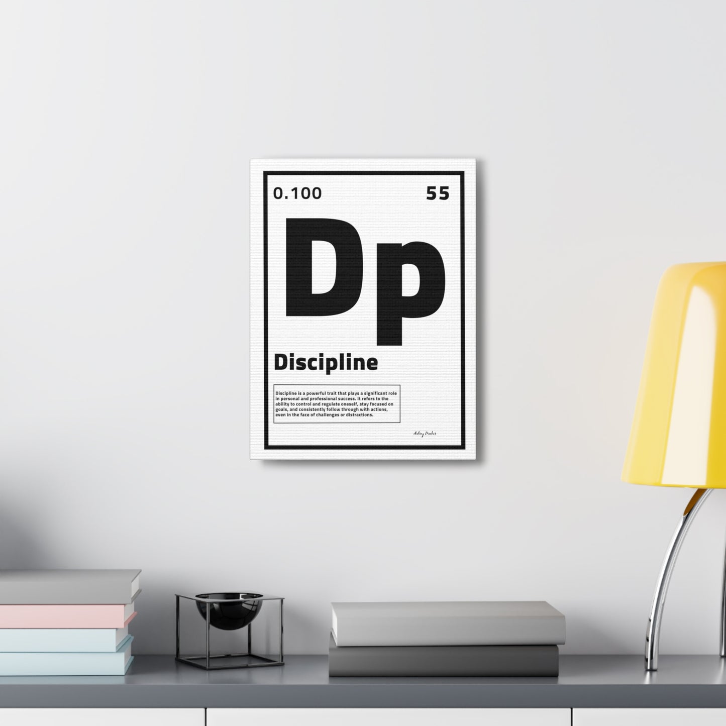 Periodic Element  Discipline (White) - Wall Art
