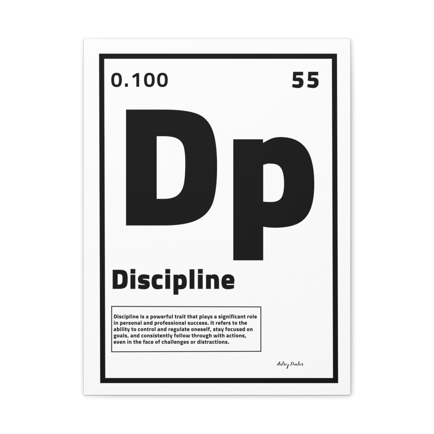 Periodic Element  Discipline (White) - Wall Art