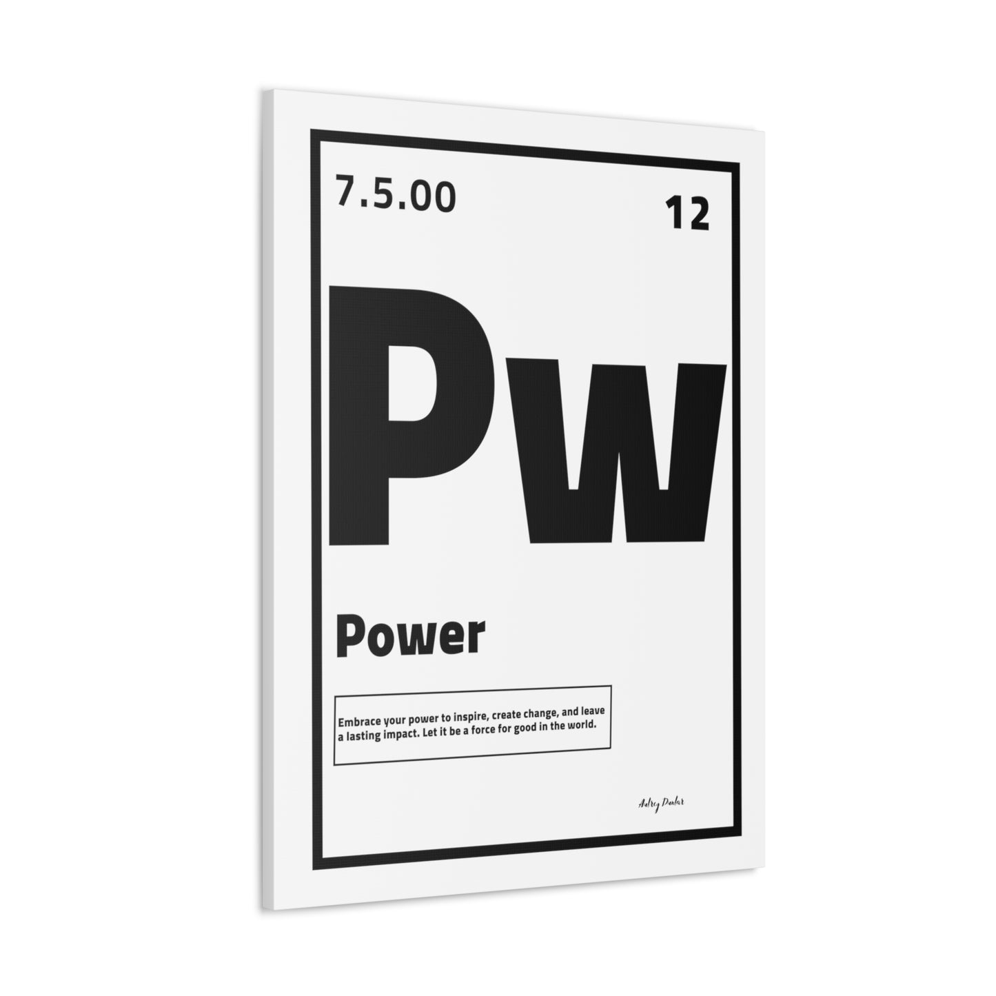 Periodic Element Power (White) - Wall Art