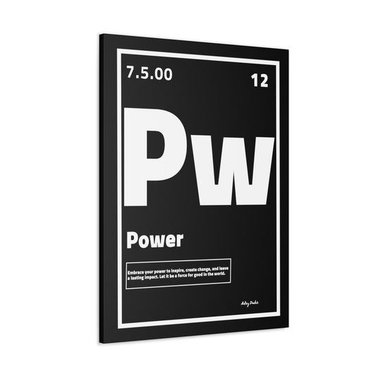 Periodic Element Power (Black) - Wall Art