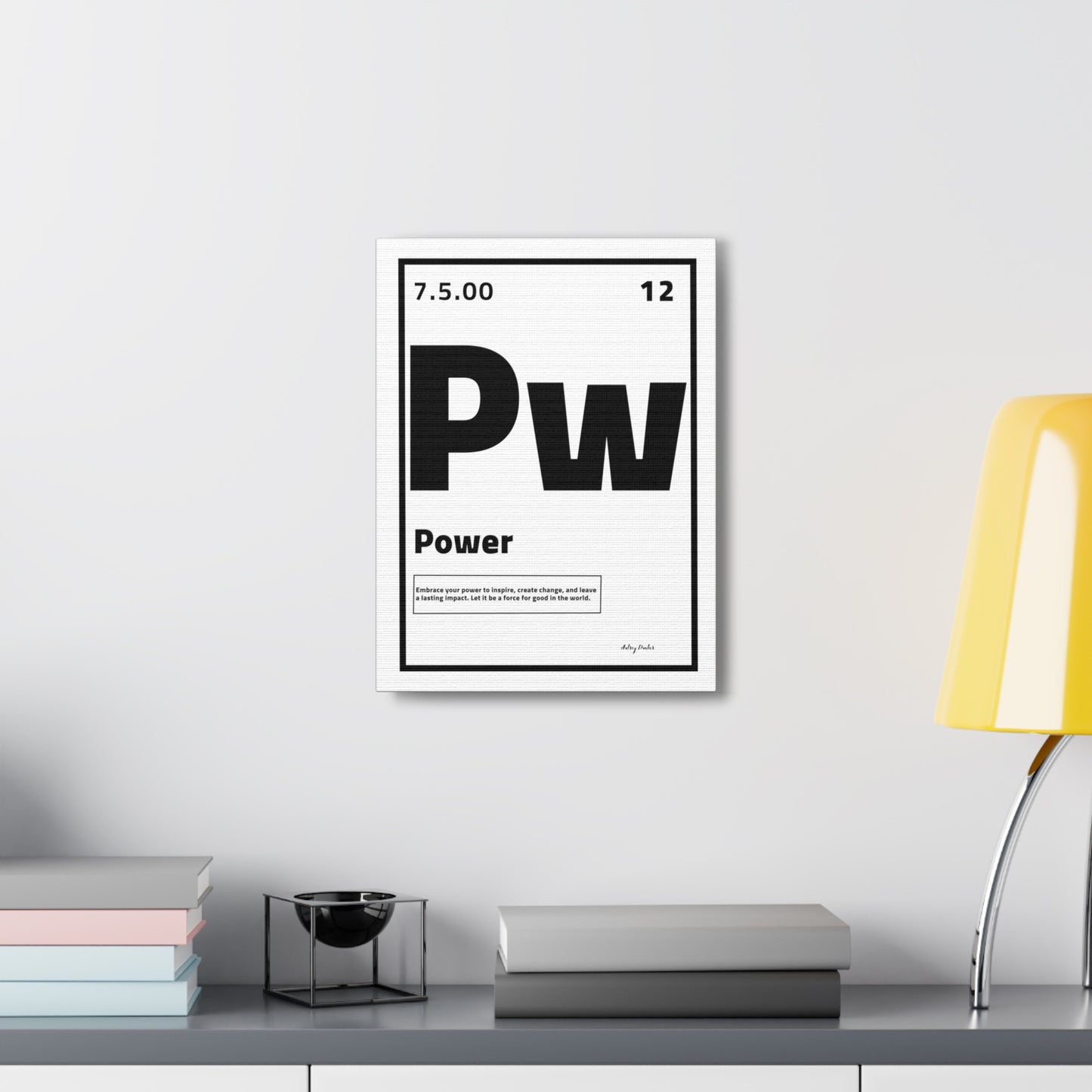 Periodic Element Power (White) - Wall Art