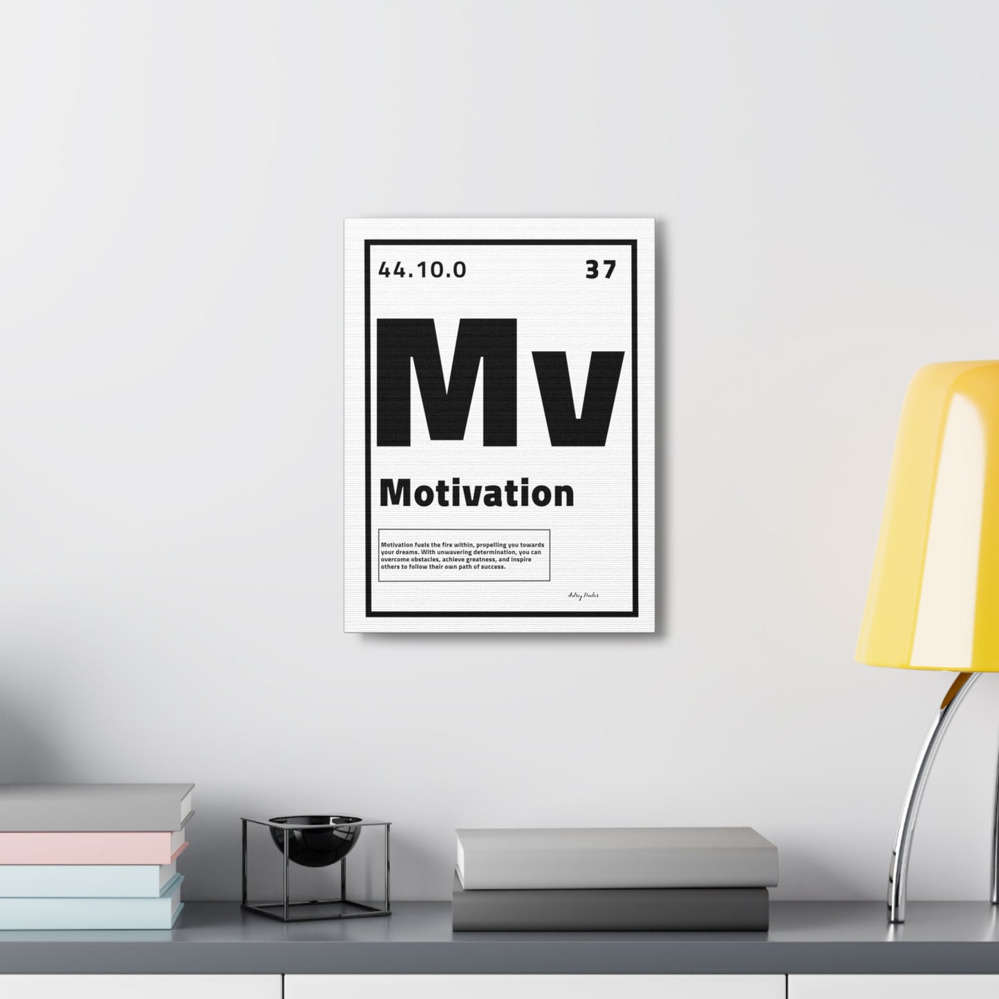 Periodic Element Motivation (White) - Wall Art