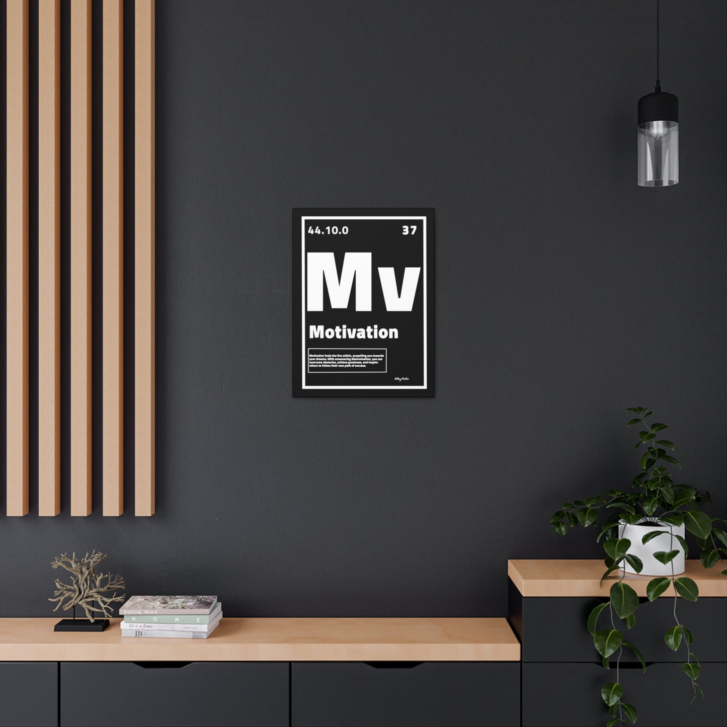 Periodic Element Motivation (Black) - Wall Art