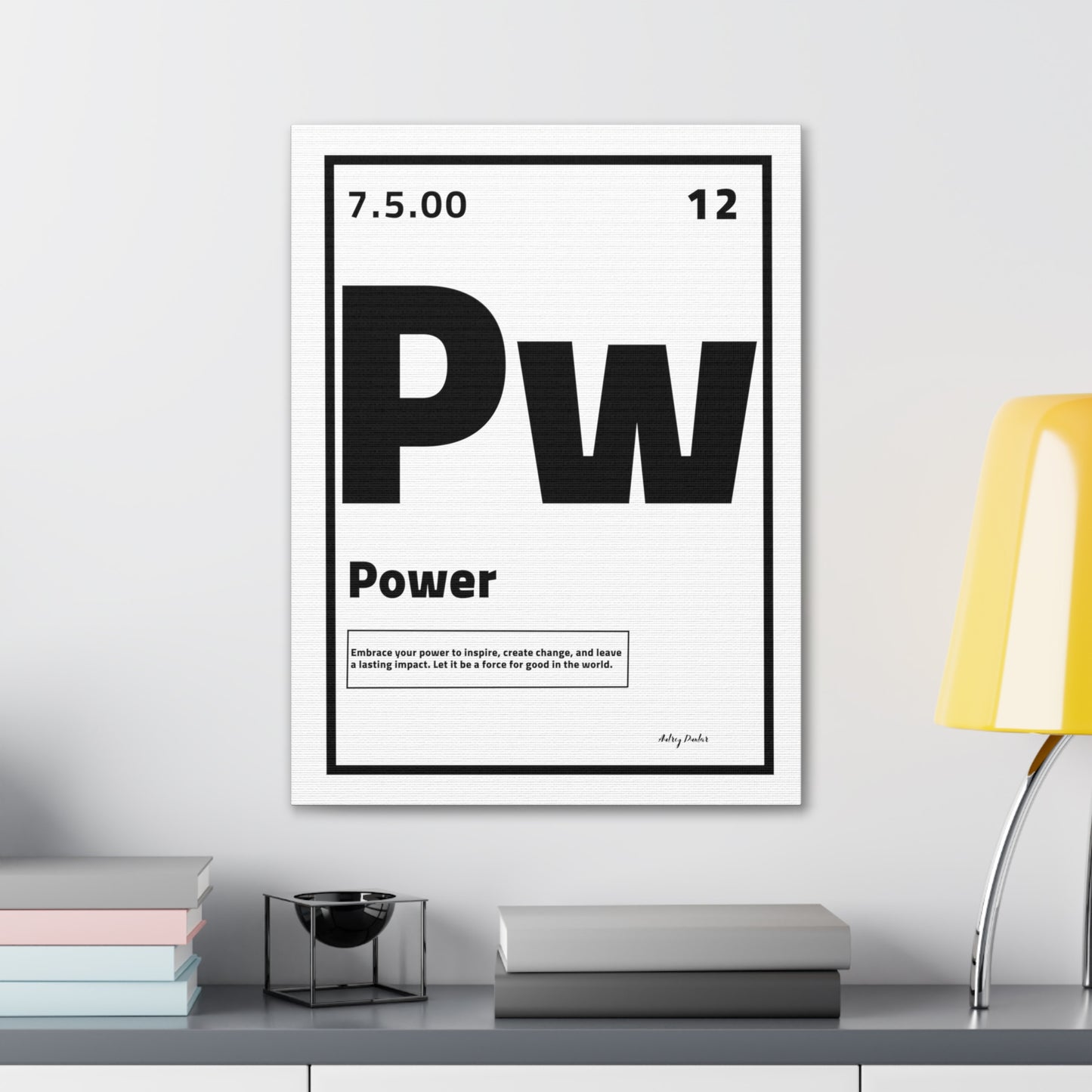 Periodic Element Power (White) - Wall Art