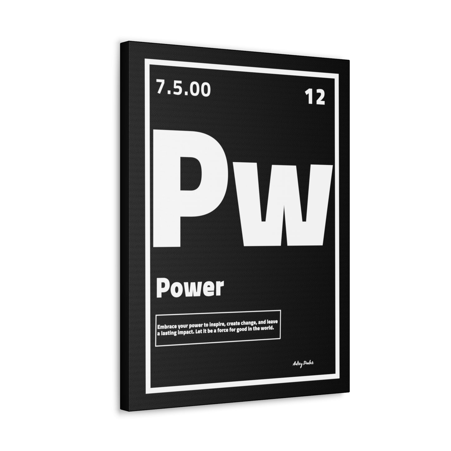 Periodic Element Power (Black) - Wall Art
