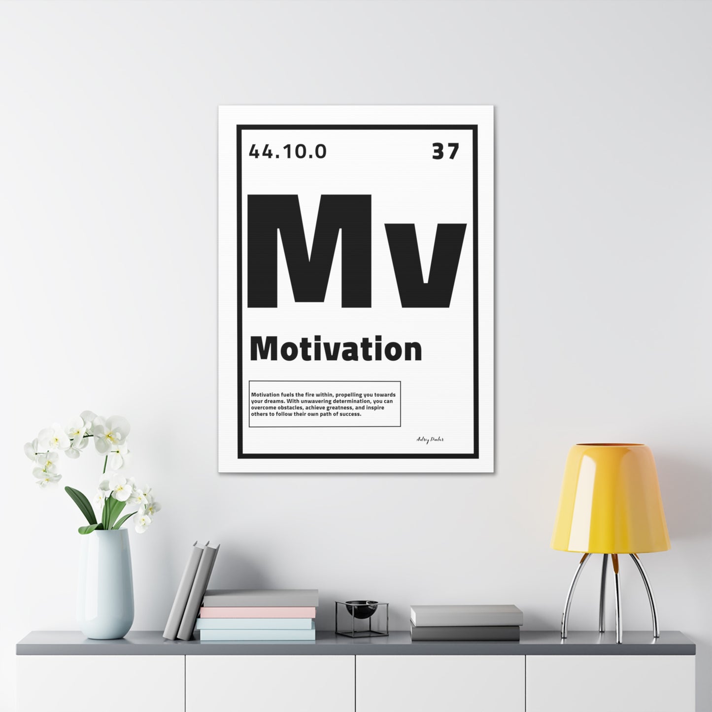 Periodic Element Motivation (White) - Wall Art