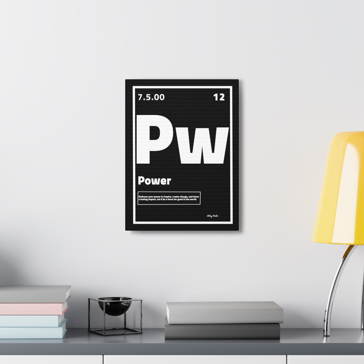 Periodic Element Power (Black) - Wall Art