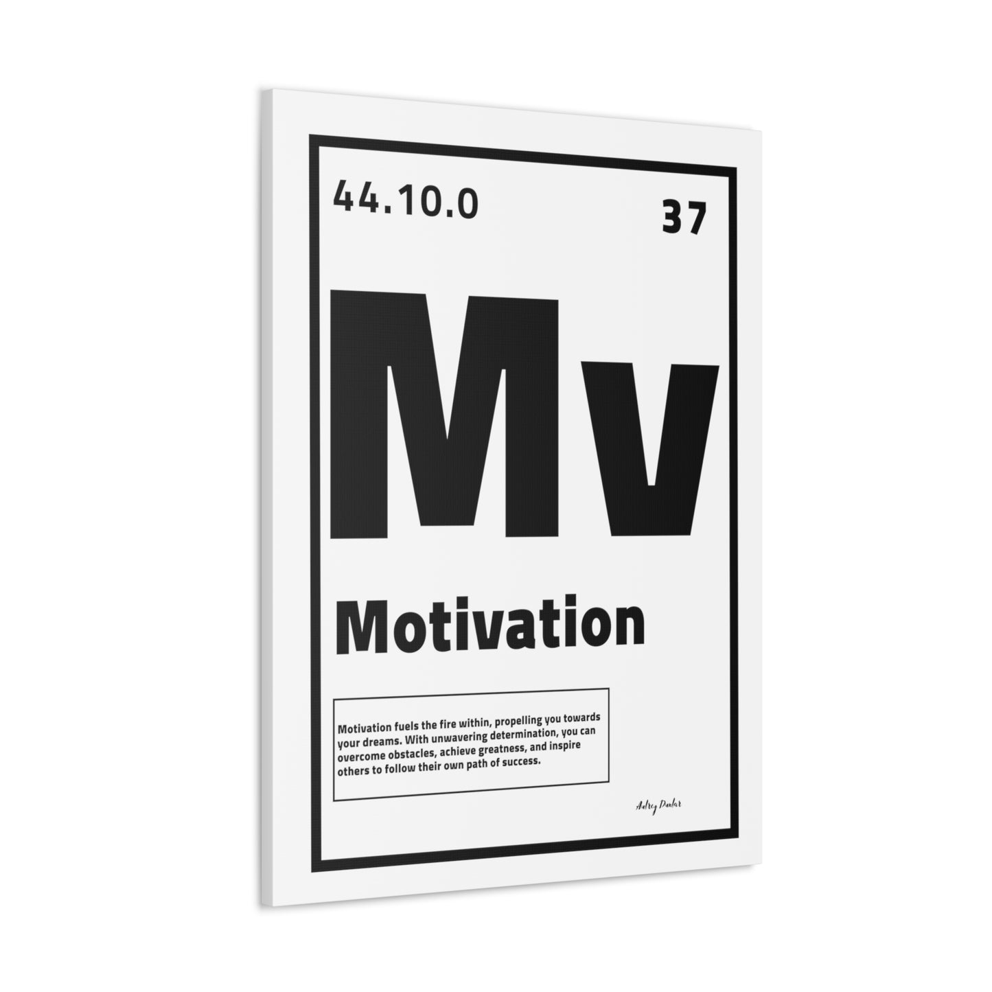 Periodic Element Motivation (White) - Wall Art