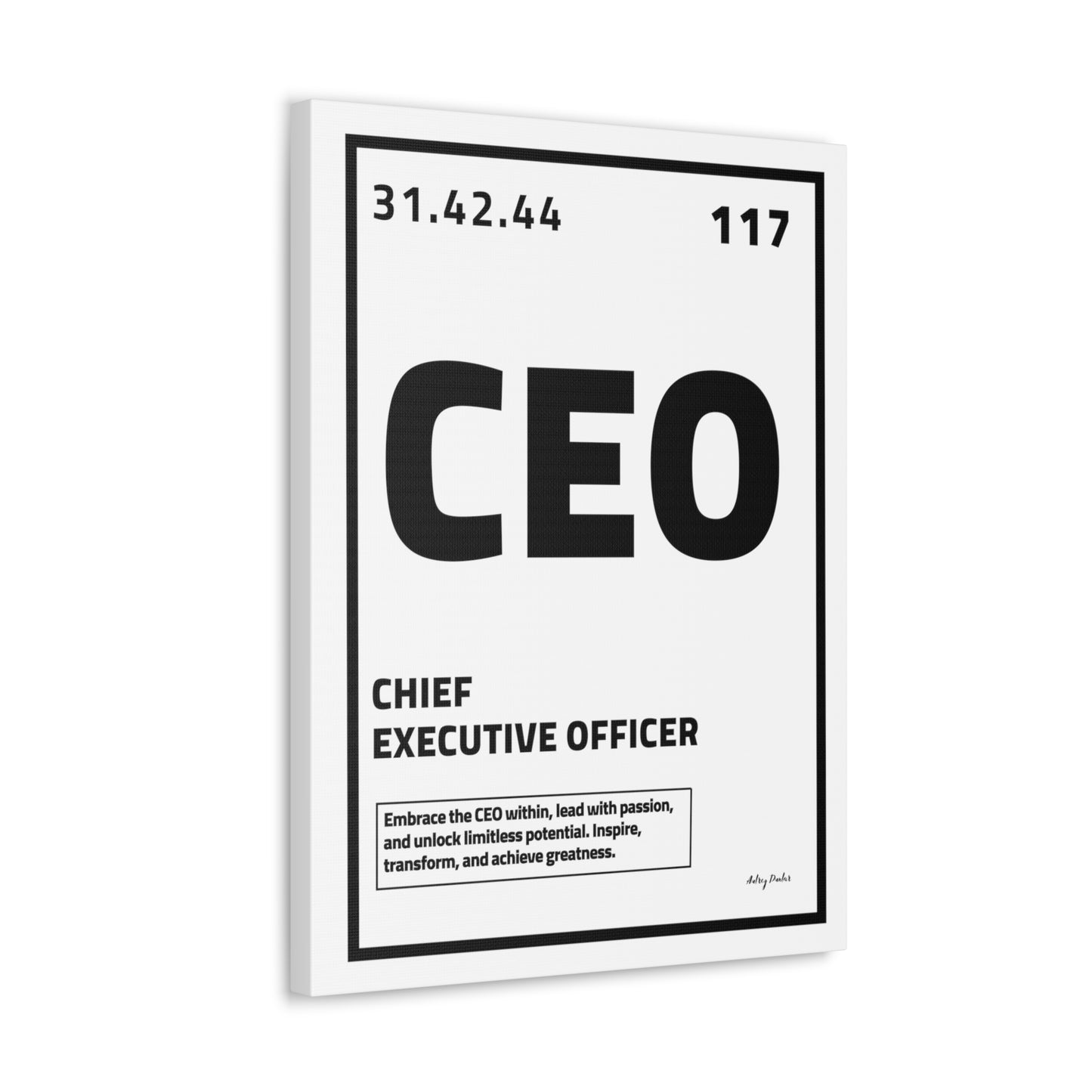 Periodic Element CEO (White) - Wall Art