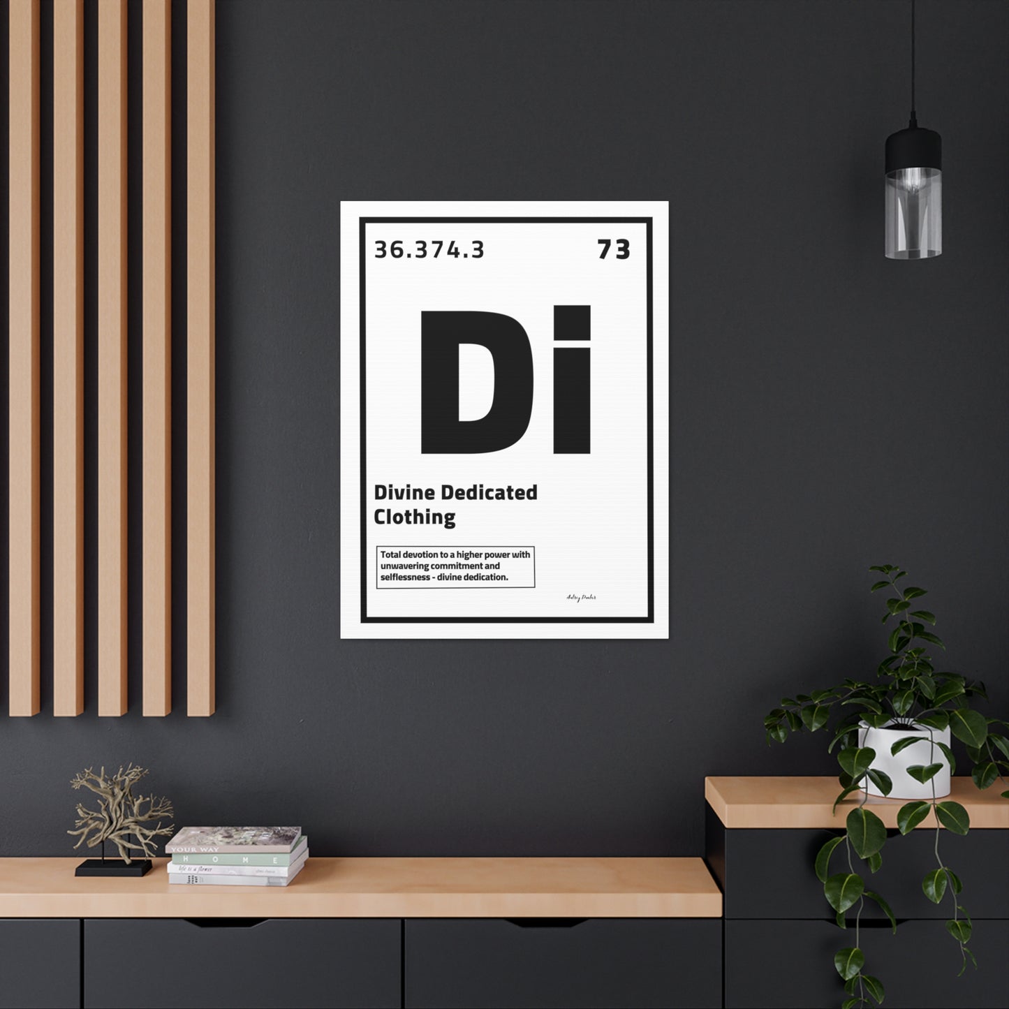 Periodic Element Divine Dedicated Clothing (White) - Wall Art