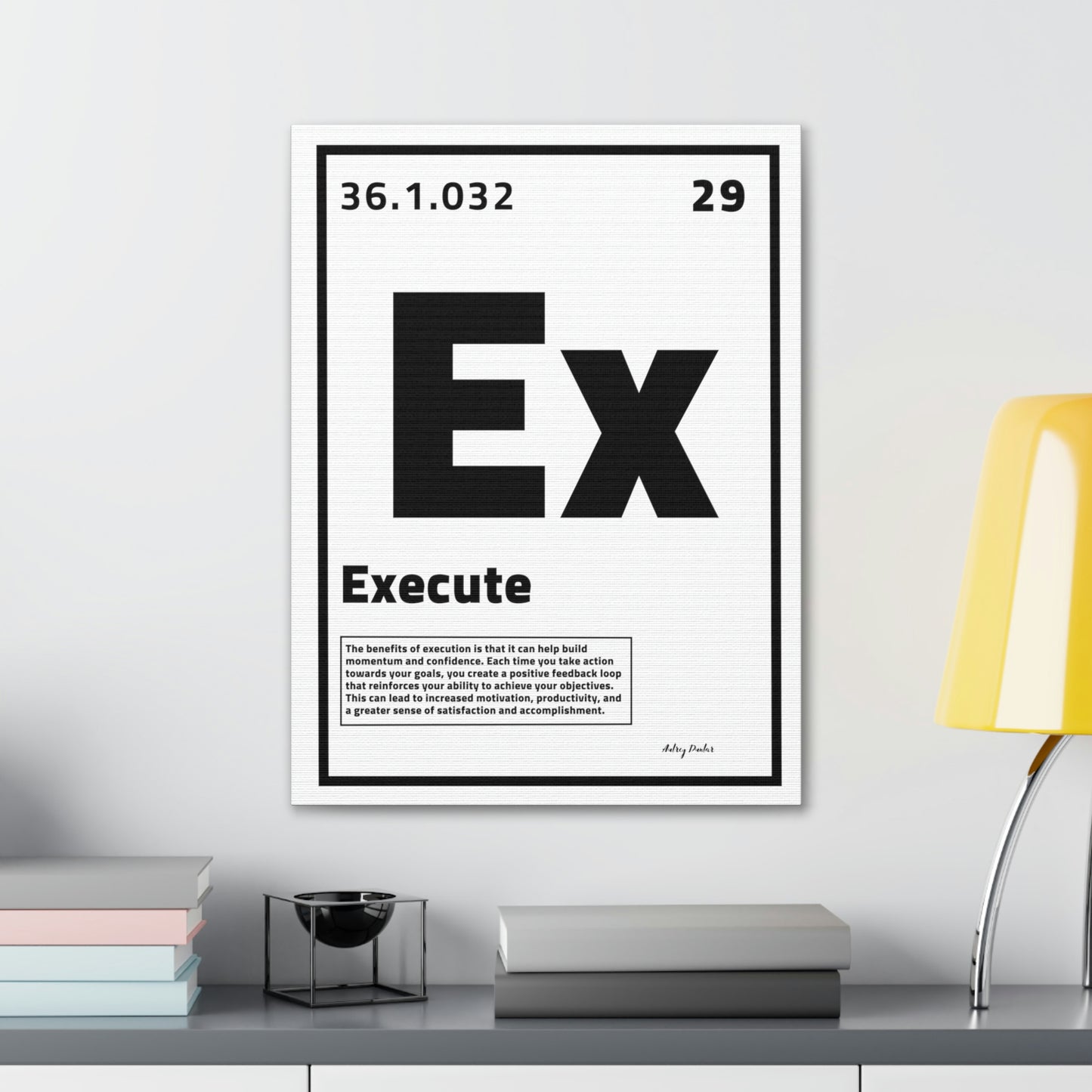 Periodic Element Execute (White) - Wall Art