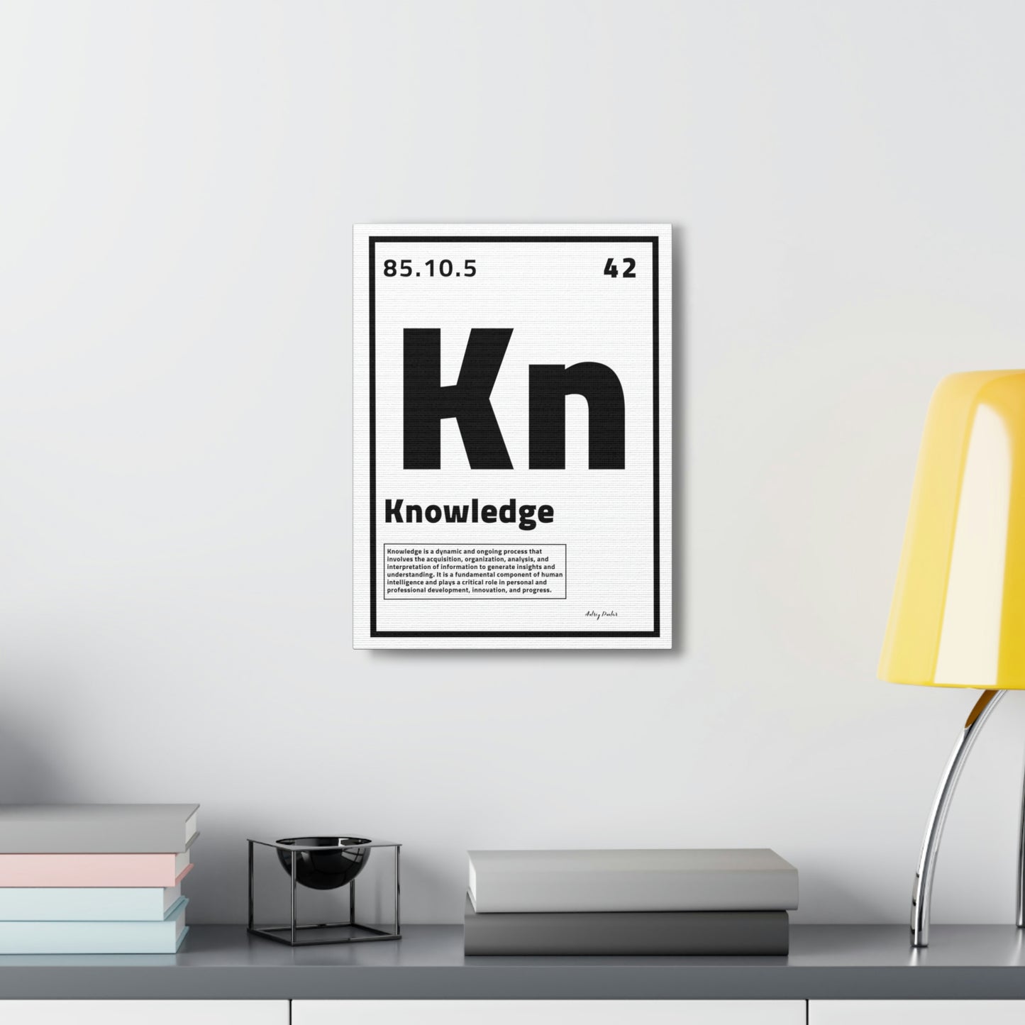 Periodic Element Knowledge (White) - Wall Art