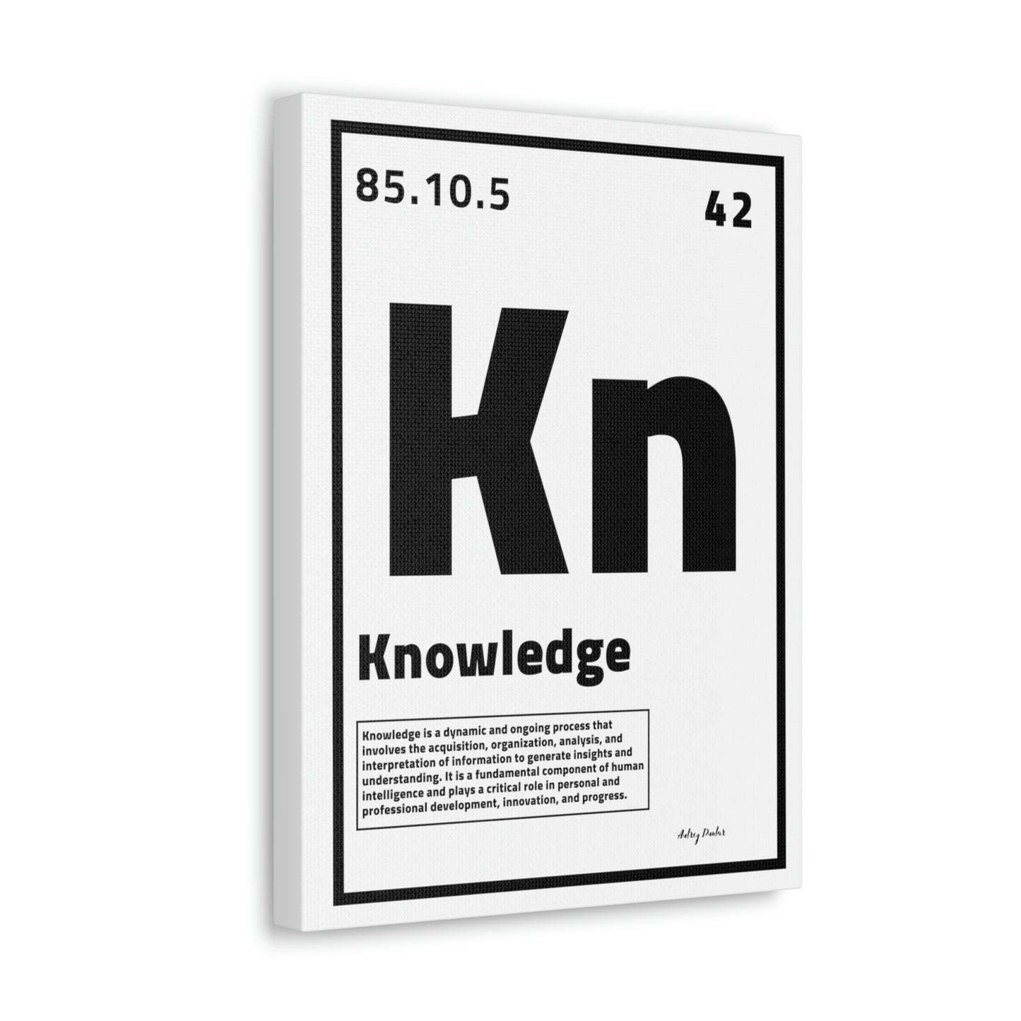 Periodic Element Knowledge (White) - Wall Art