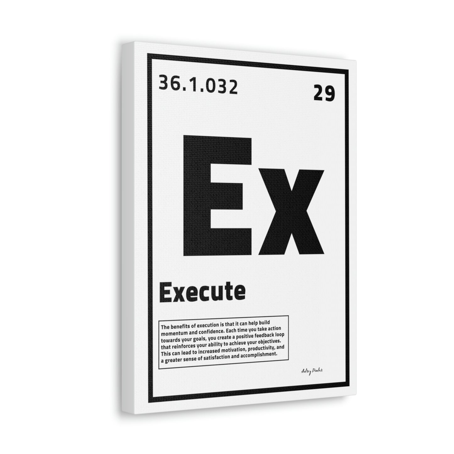 Periodic Element Execute (White) - Wall Art