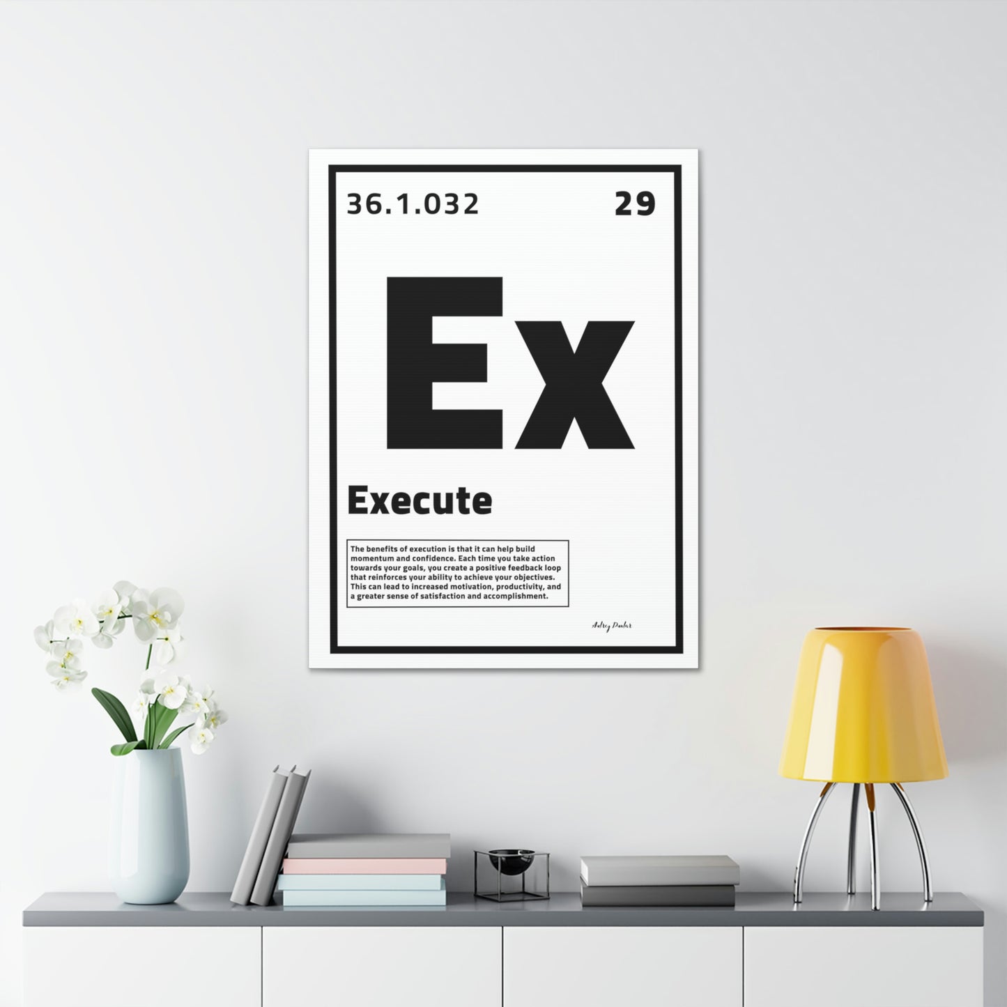 Periodic Element Execute (White) - Wall Art