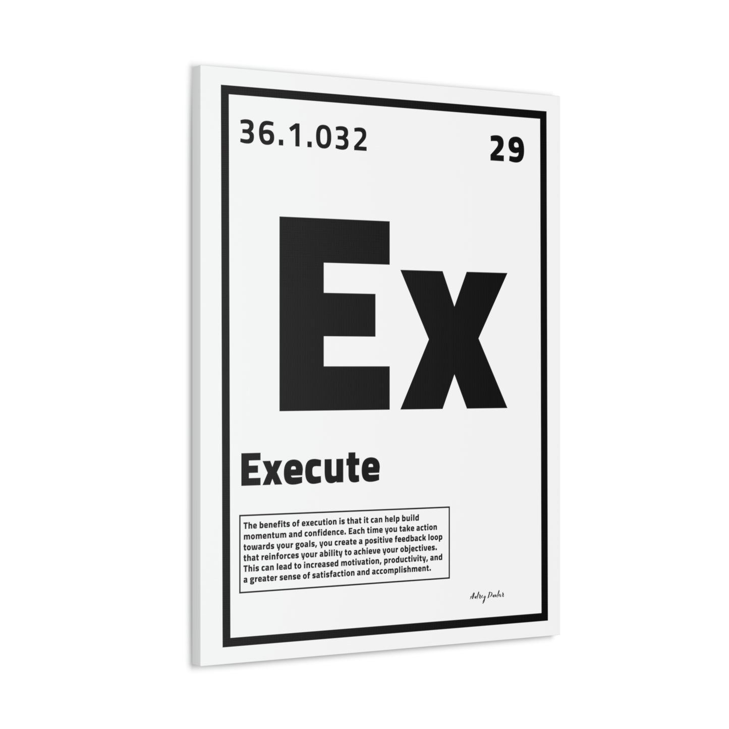 Periodic Element Execute (White) - Wall Art
