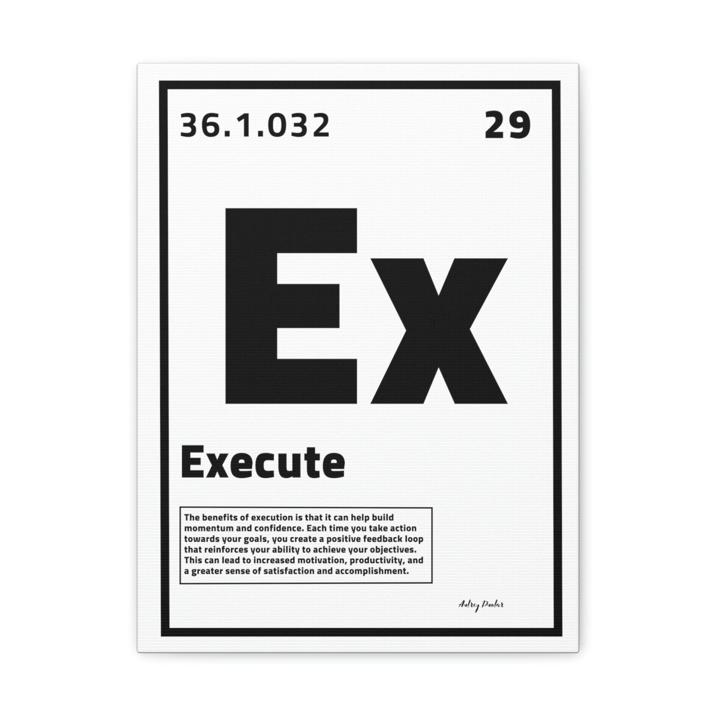 Periodic Element Execute (White) - Wall Art
