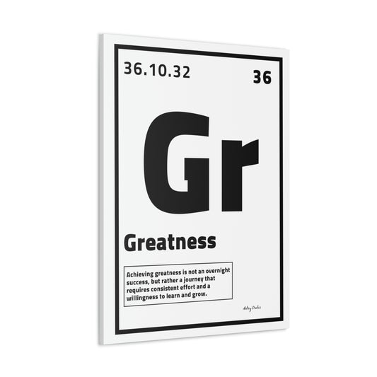 Periodic Element Greatness (White) - Wall Art