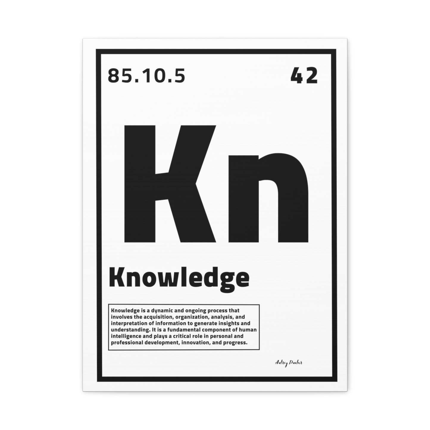 Periodic Element Knowledge (White) - Wall Art