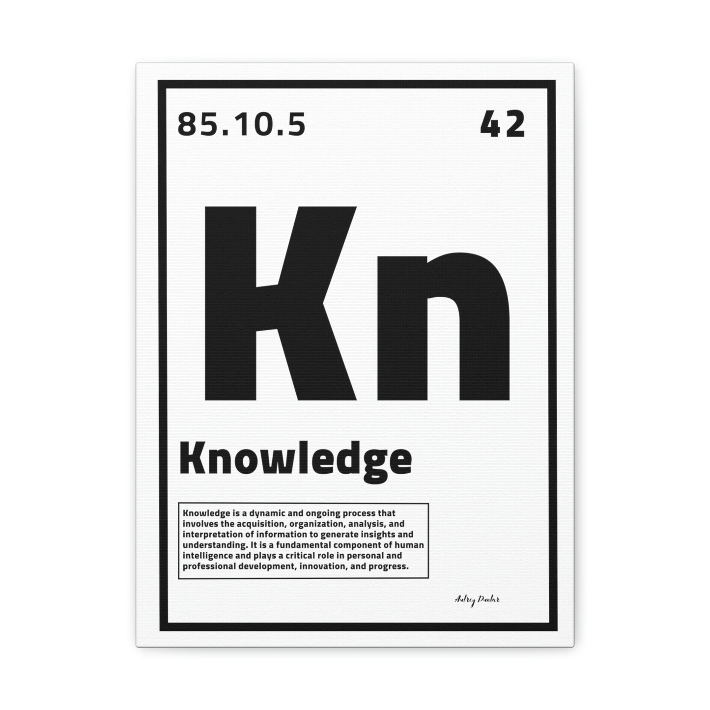 Periodic Element Knowledge (White) - Wall Art