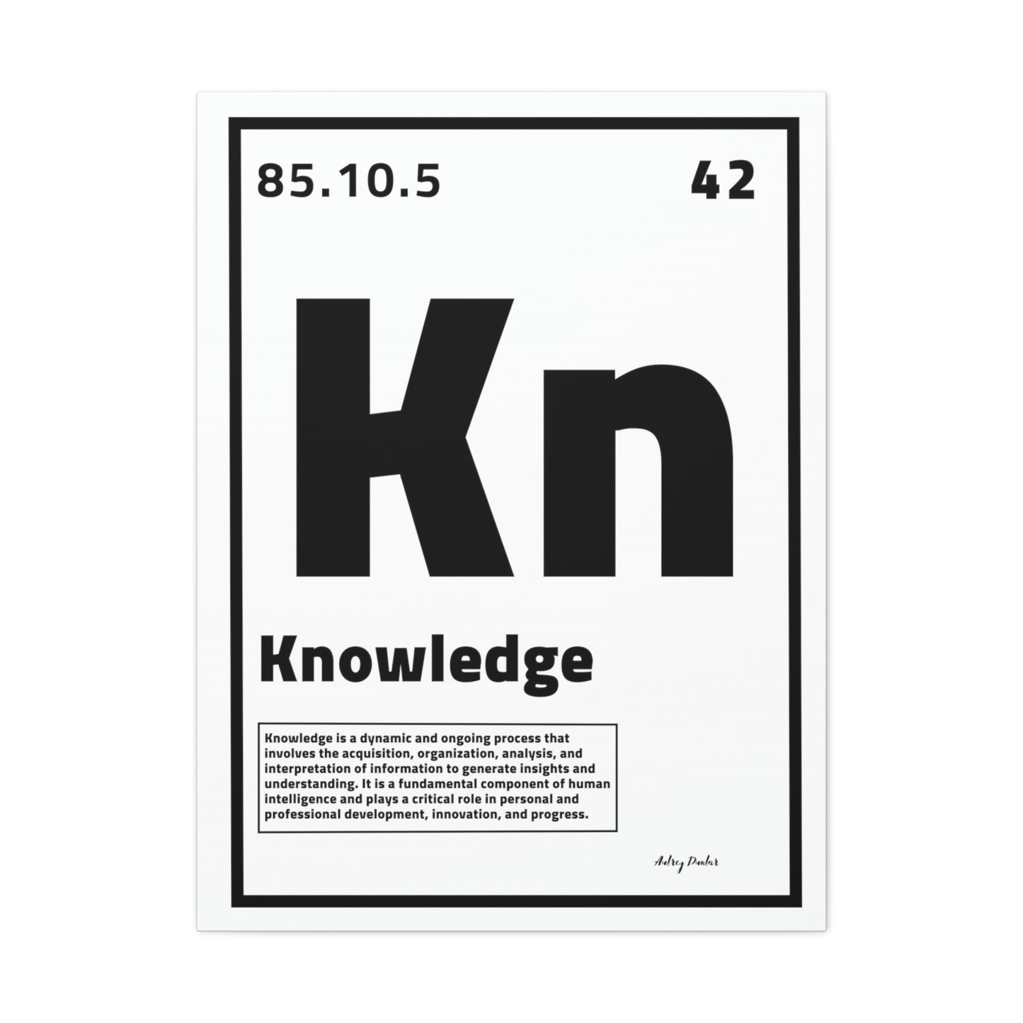 Periodic Element Knowledge (White) - Wall Art
