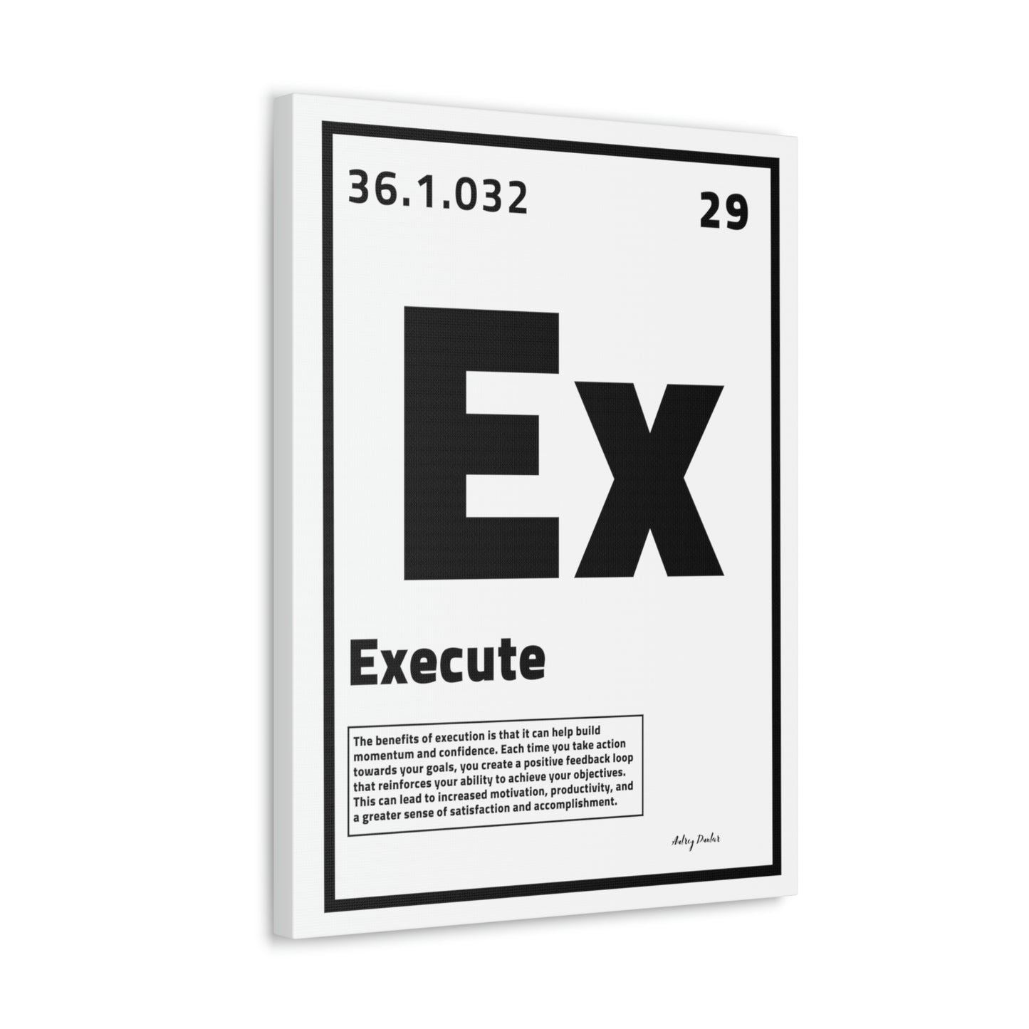 Periodic Element Execute (White) - Wall Art
