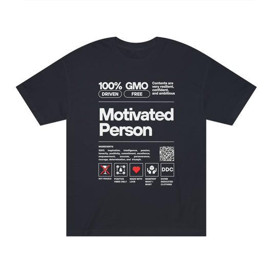 Motivated Person Facts Label T-Shirt
