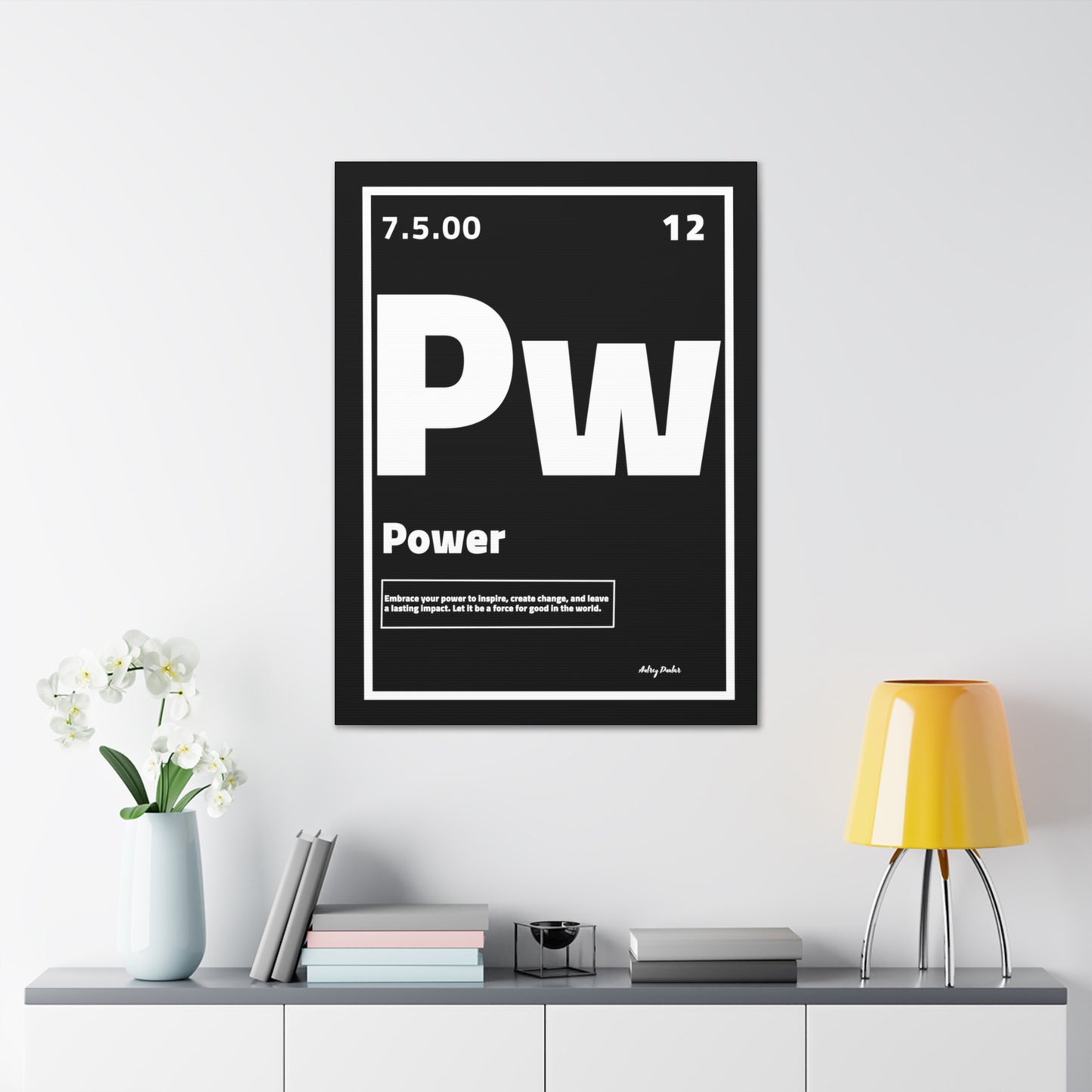 Periodic Element Power (Black) - Wall Art