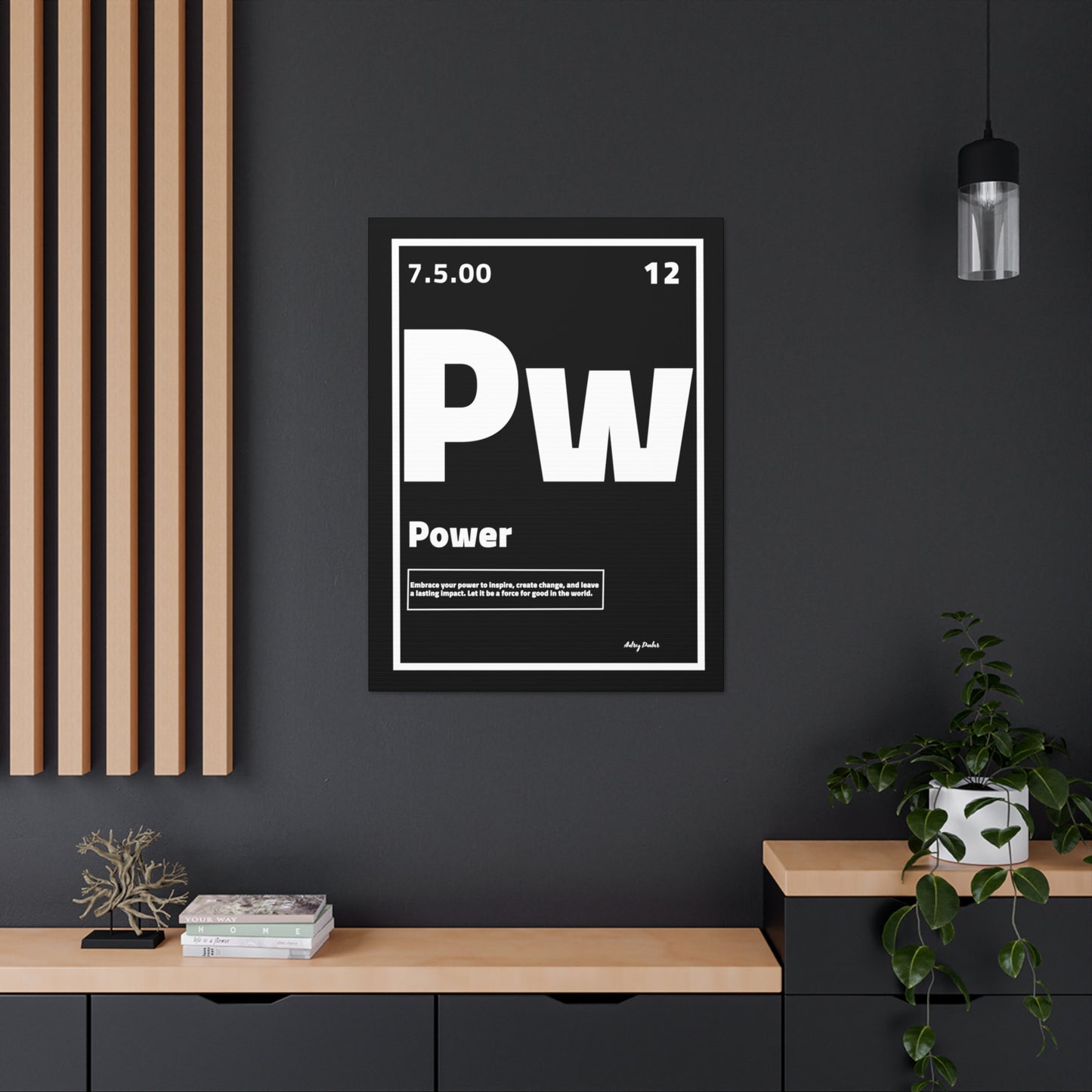 Periodic Element Power (Black) - Wall Art