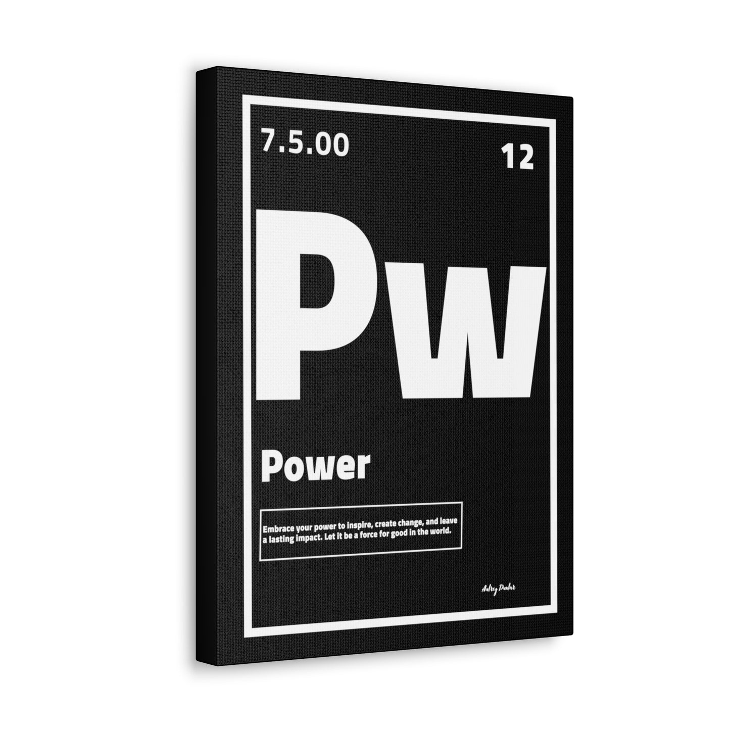 Periodic Element Power (Black) - Wall Art